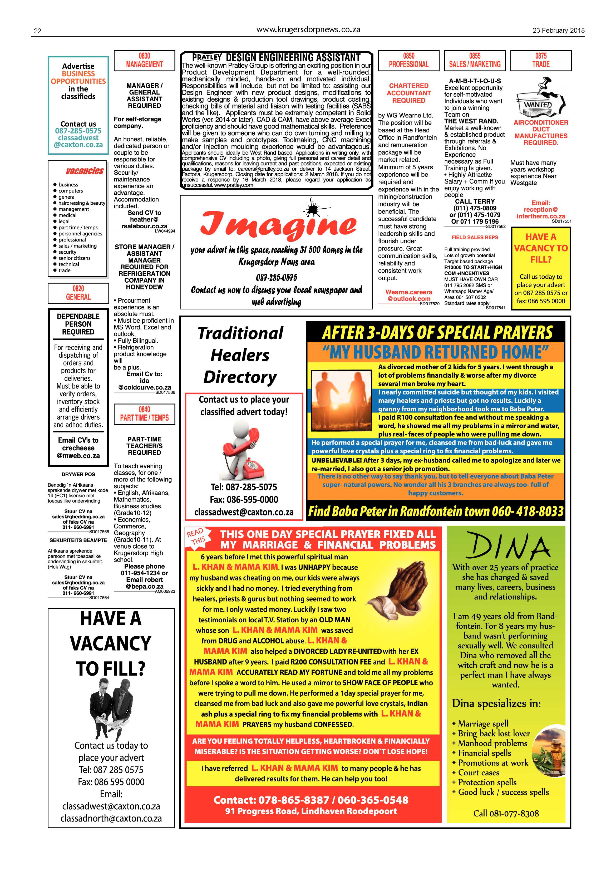 Krugersdorp News 23 February 2018 page 22