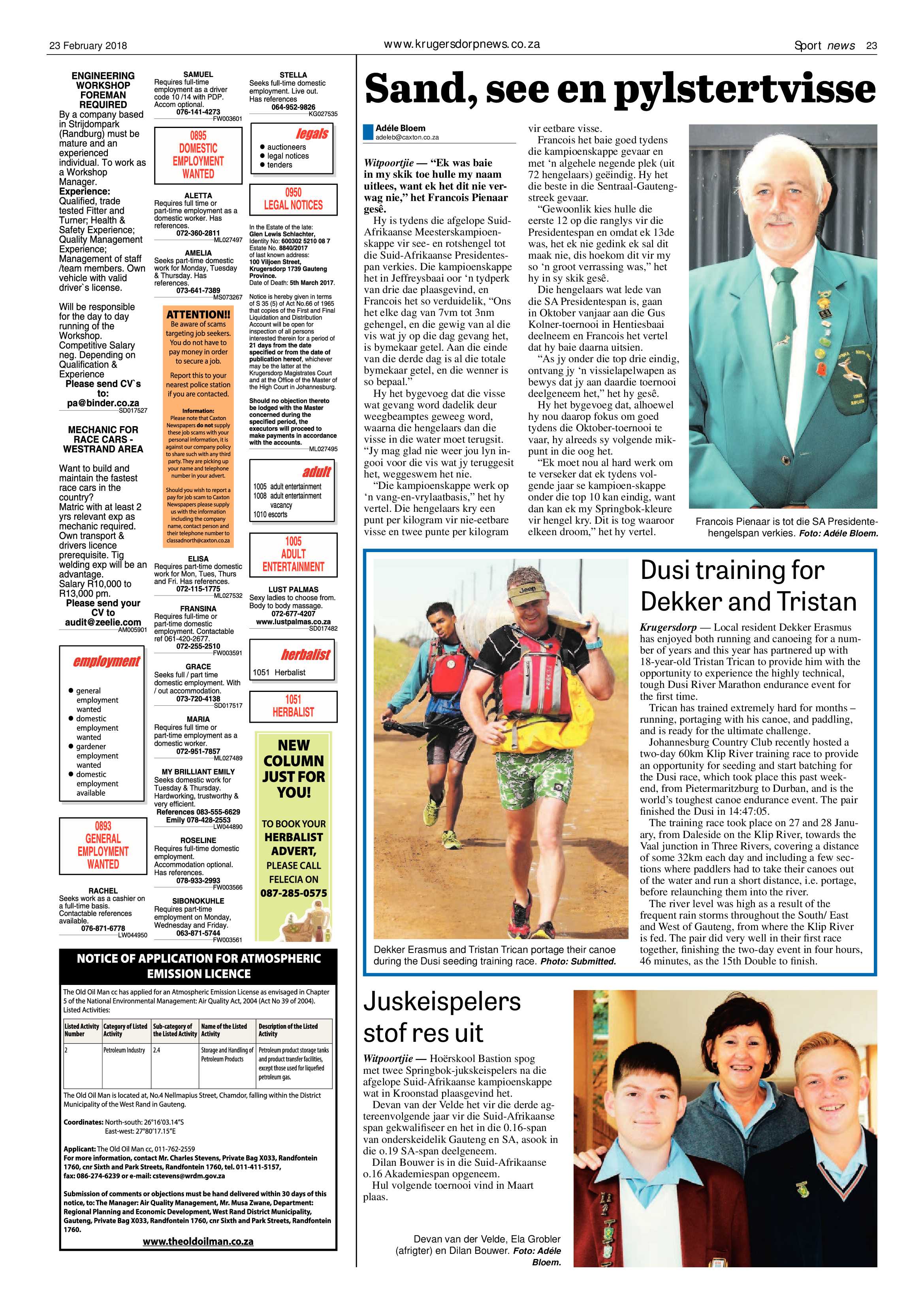 Krugersdorp News 23 February 2018 page 23