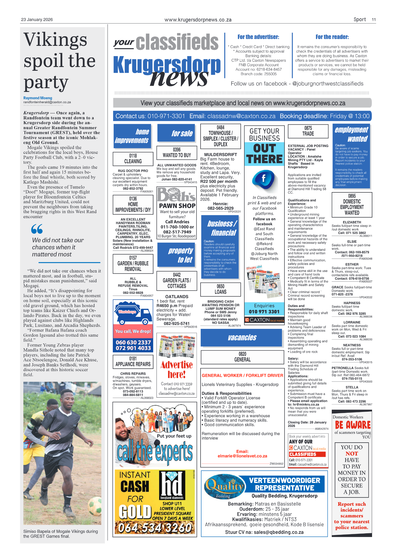 Krugersdorp News 23 January 2026 page 13