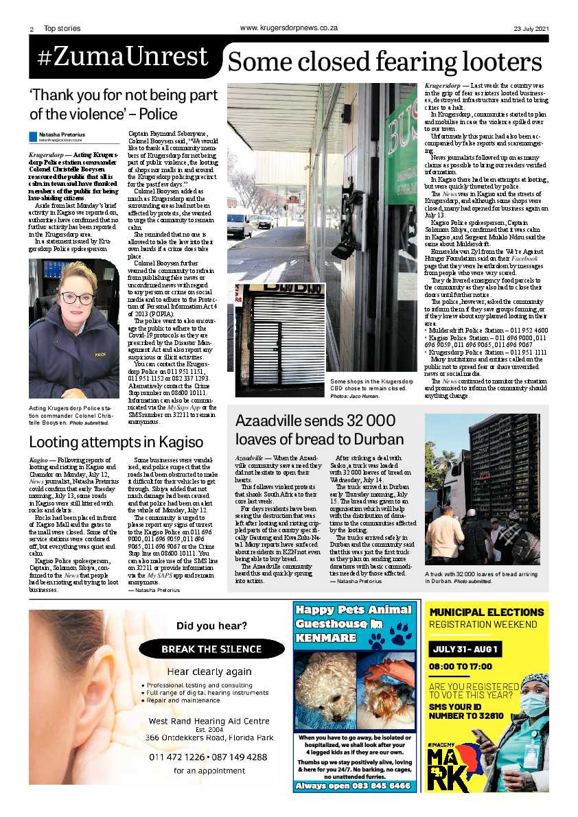 Krugersdorp News 23 July 2021 page 2