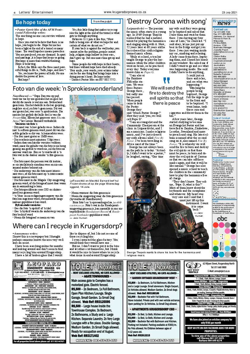 Krugersdorp News 23 July 2021 page 4