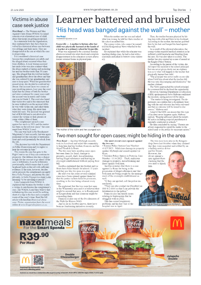Krugersdorp News 23 June 2023 page 3