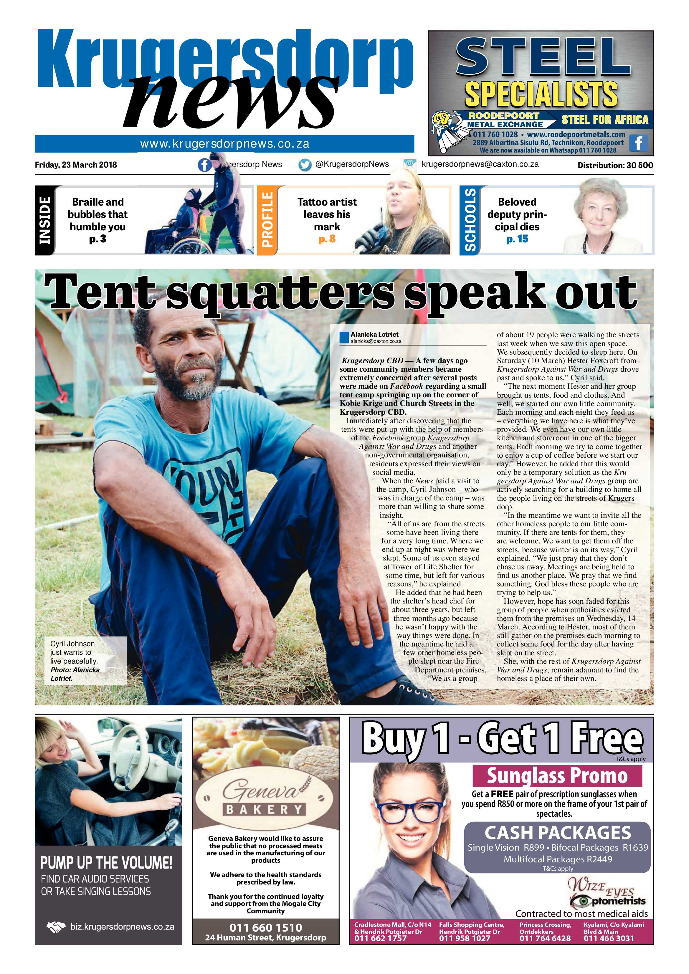 Krugersdorp News 23 March 2018 page 1
