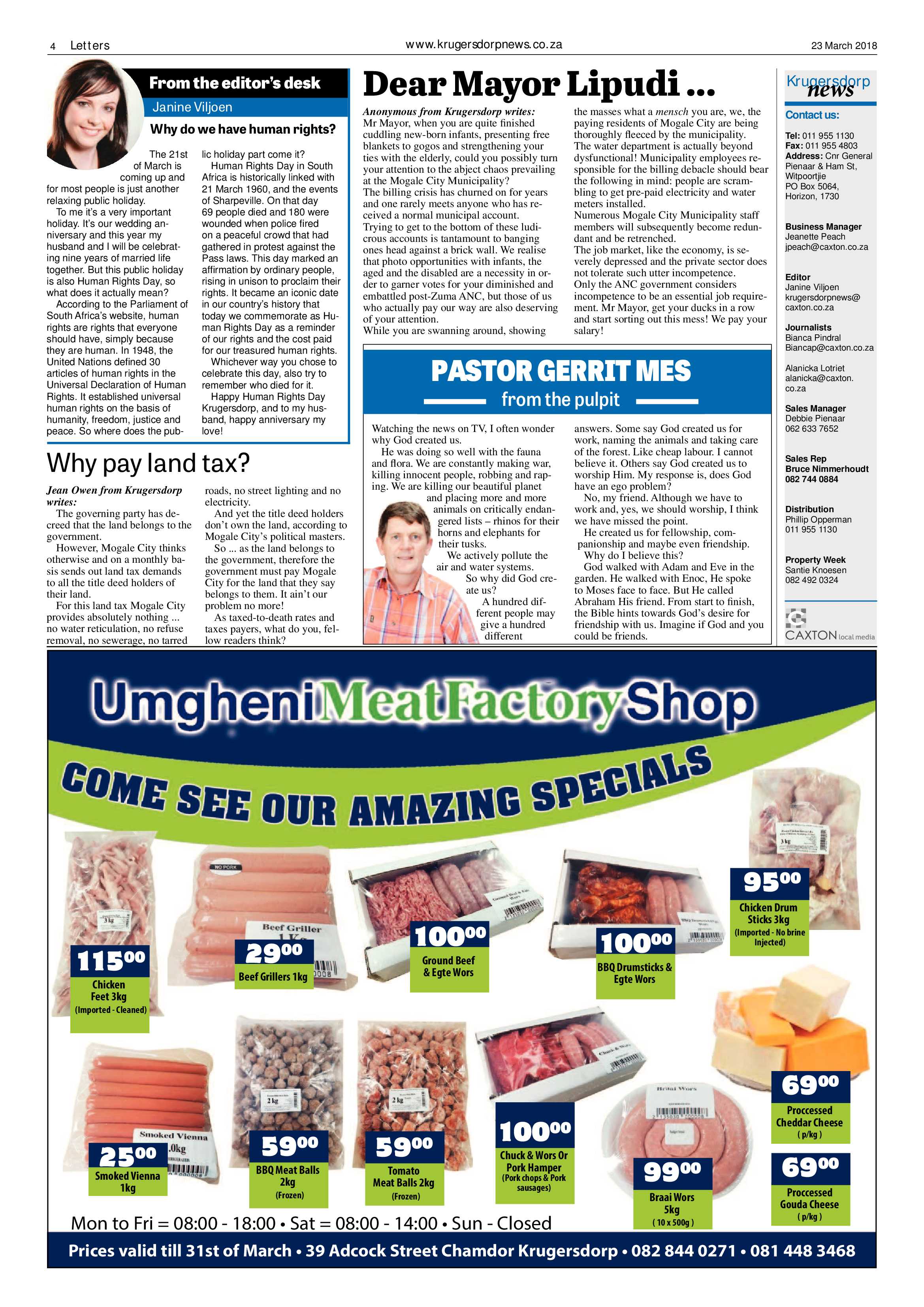 Krugersdorp News 23 March 2018 page 4