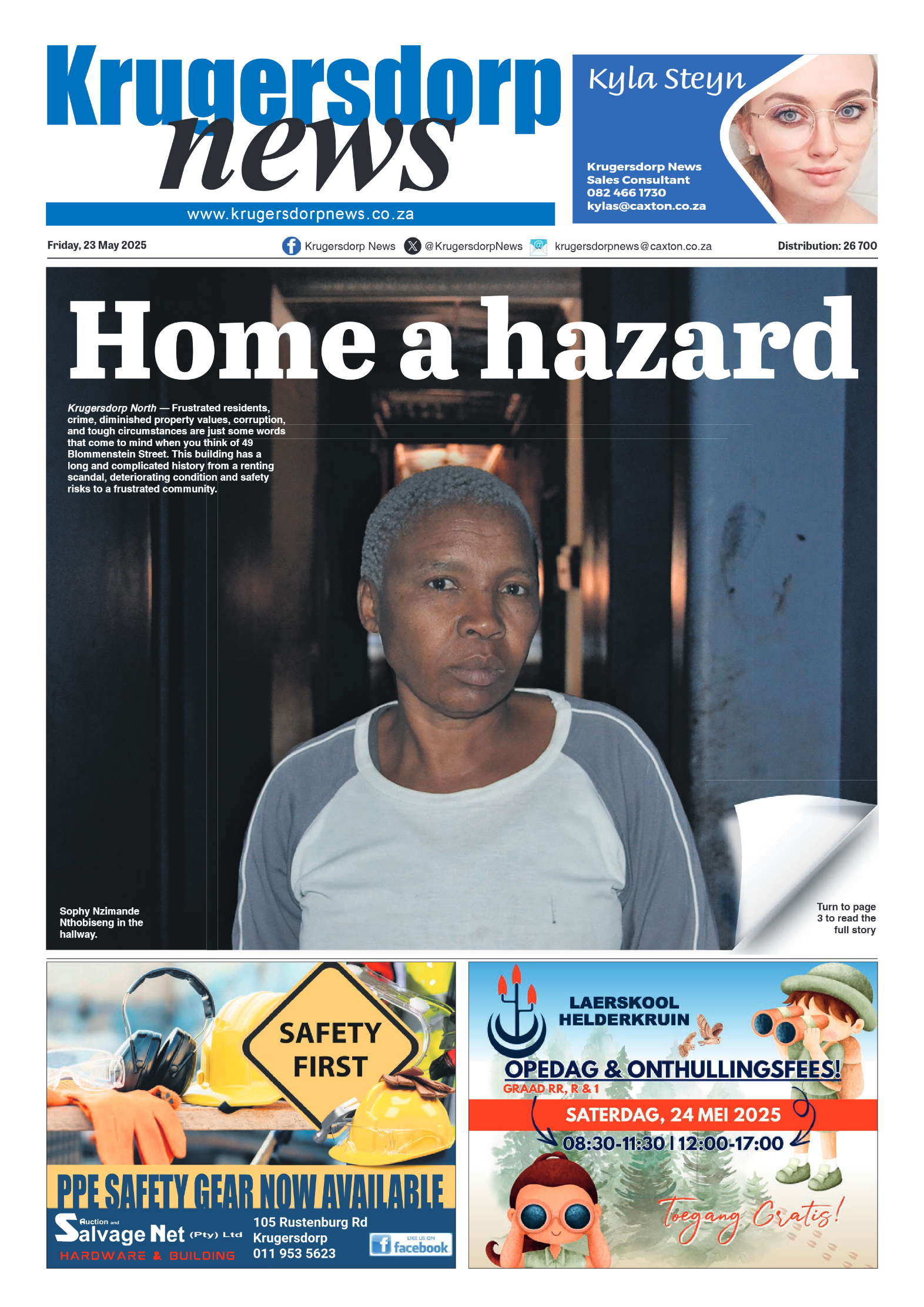 Krugersdorp News 23 May 2025 page 1