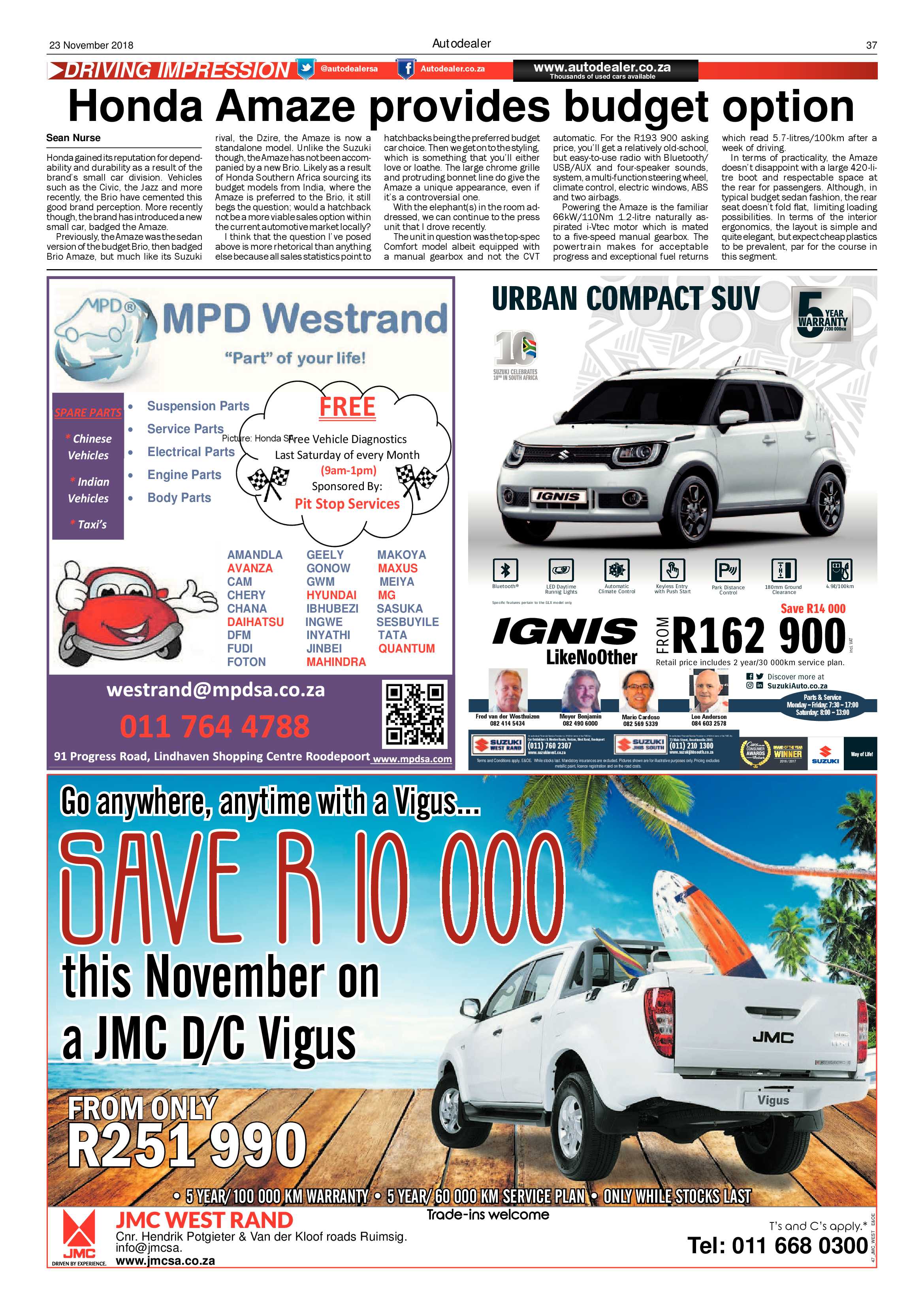Krugersdorp News 23 November 2018 page 37