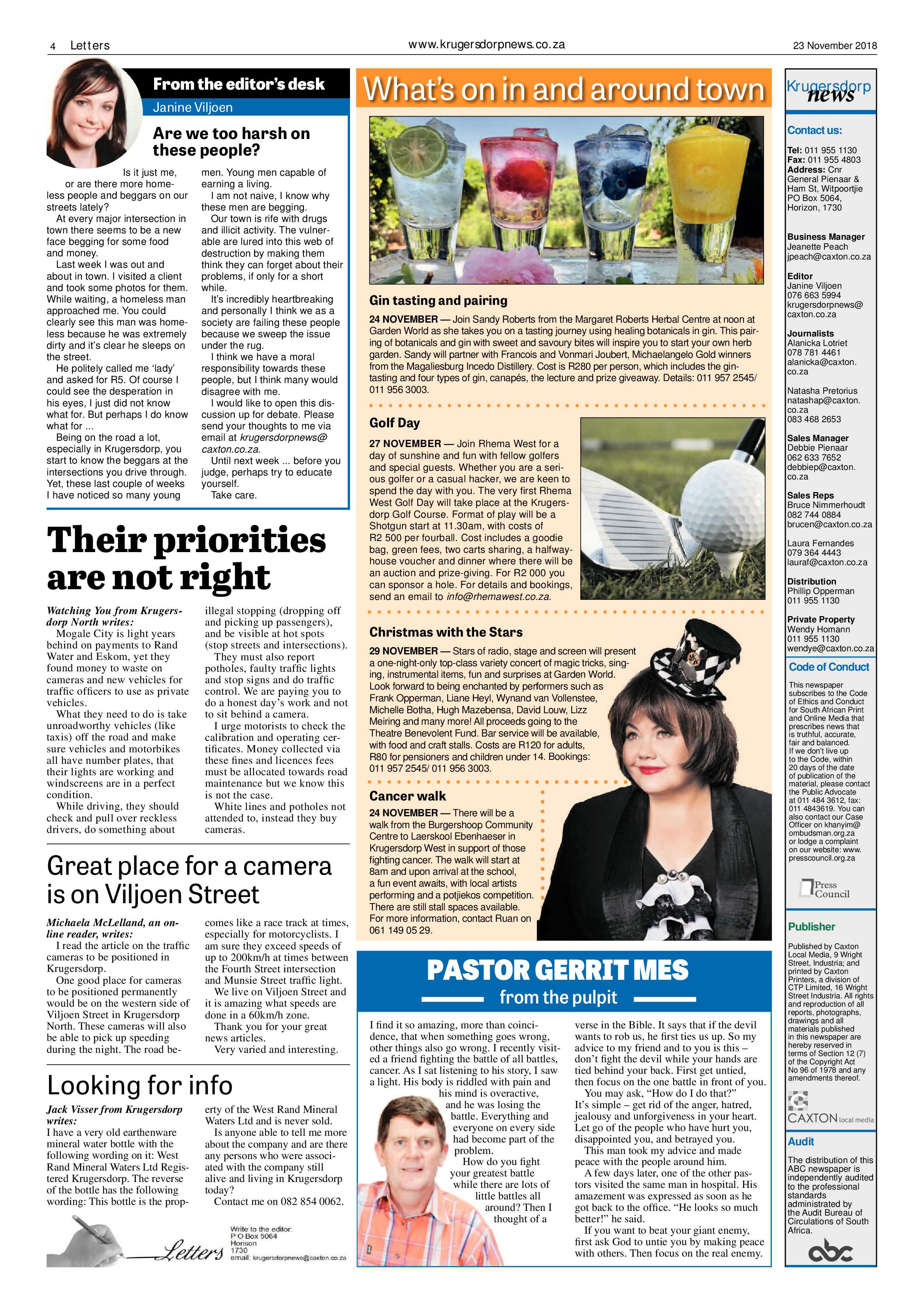 Krugersdorp News 23 November 2018 page 4