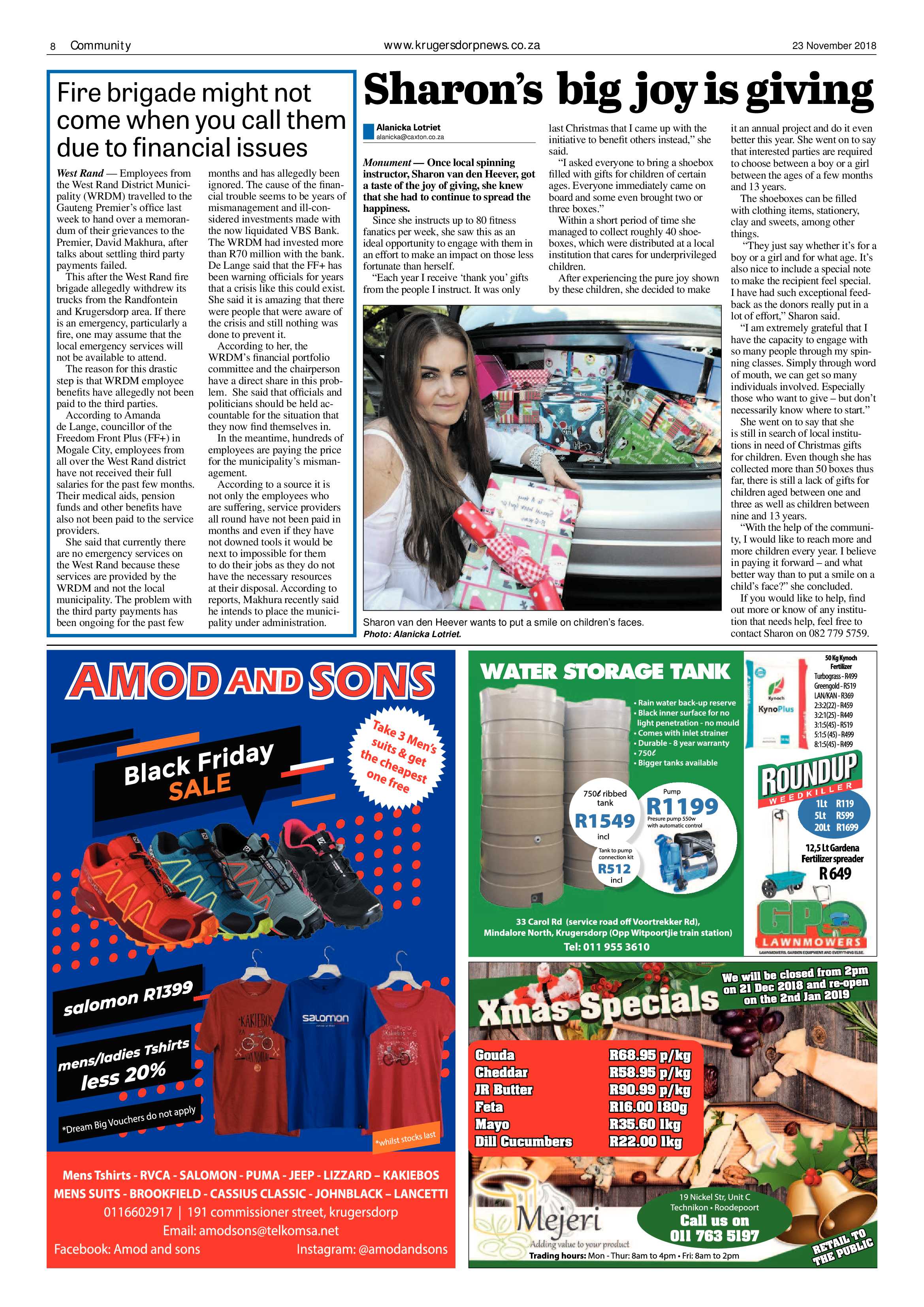 Krugersdorp News 23 November 2018 page 8