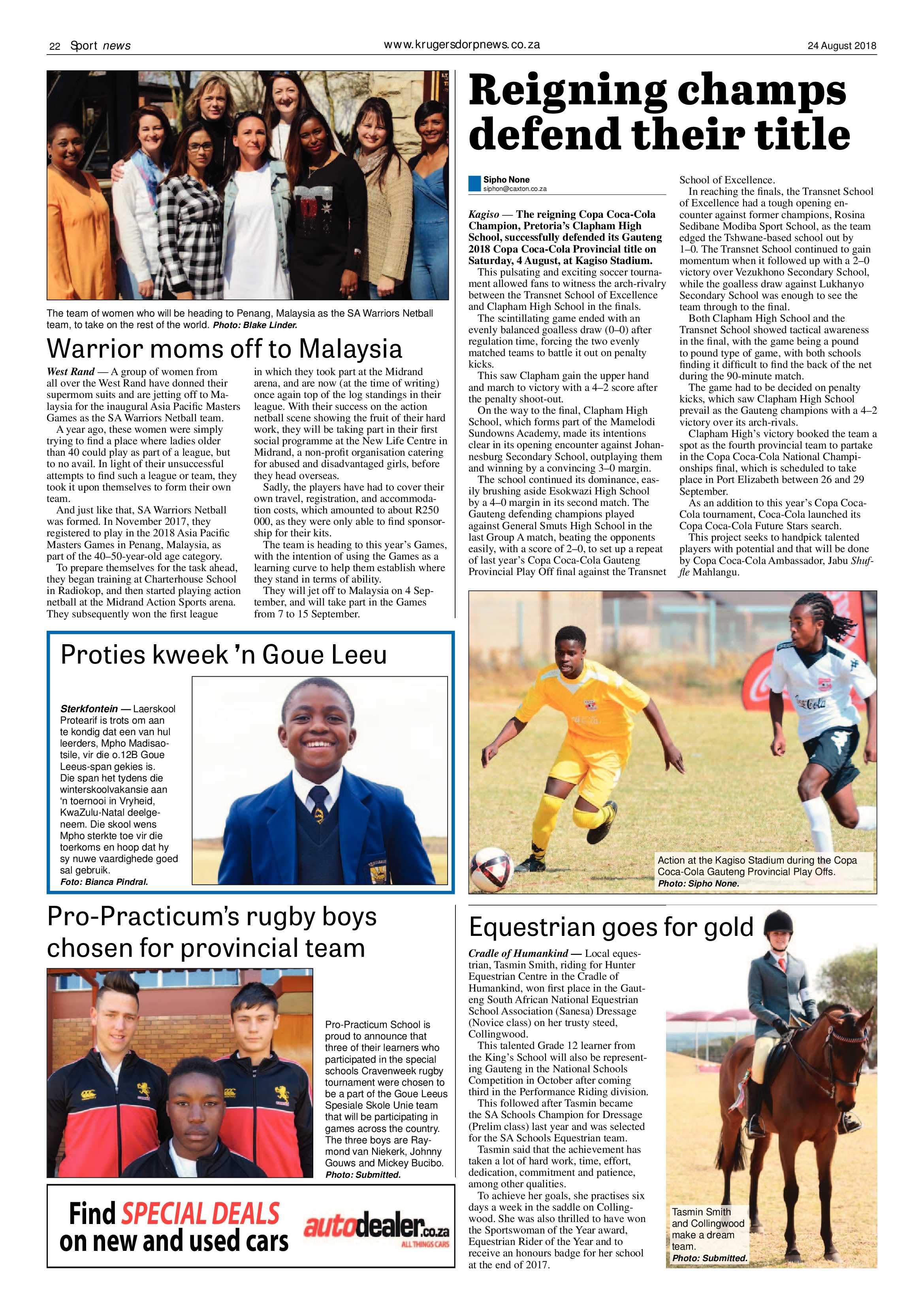 Krugersdorp News 24 August 2018 page 22