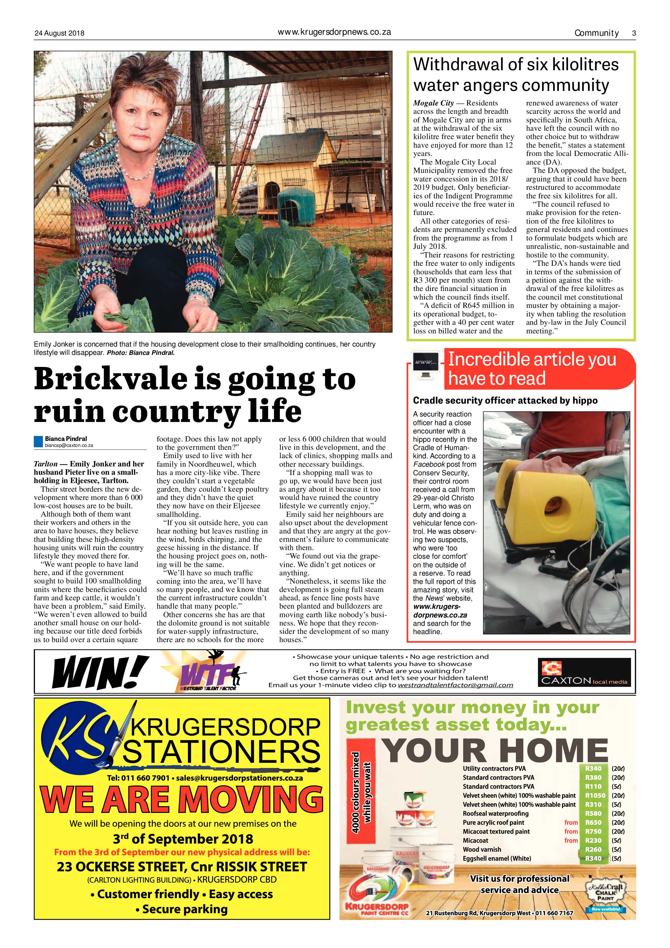 Krugersdorp News 24 August 2018 page 3