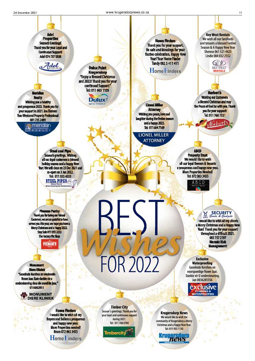 Krugersdorp News 24 December 2021 page 11