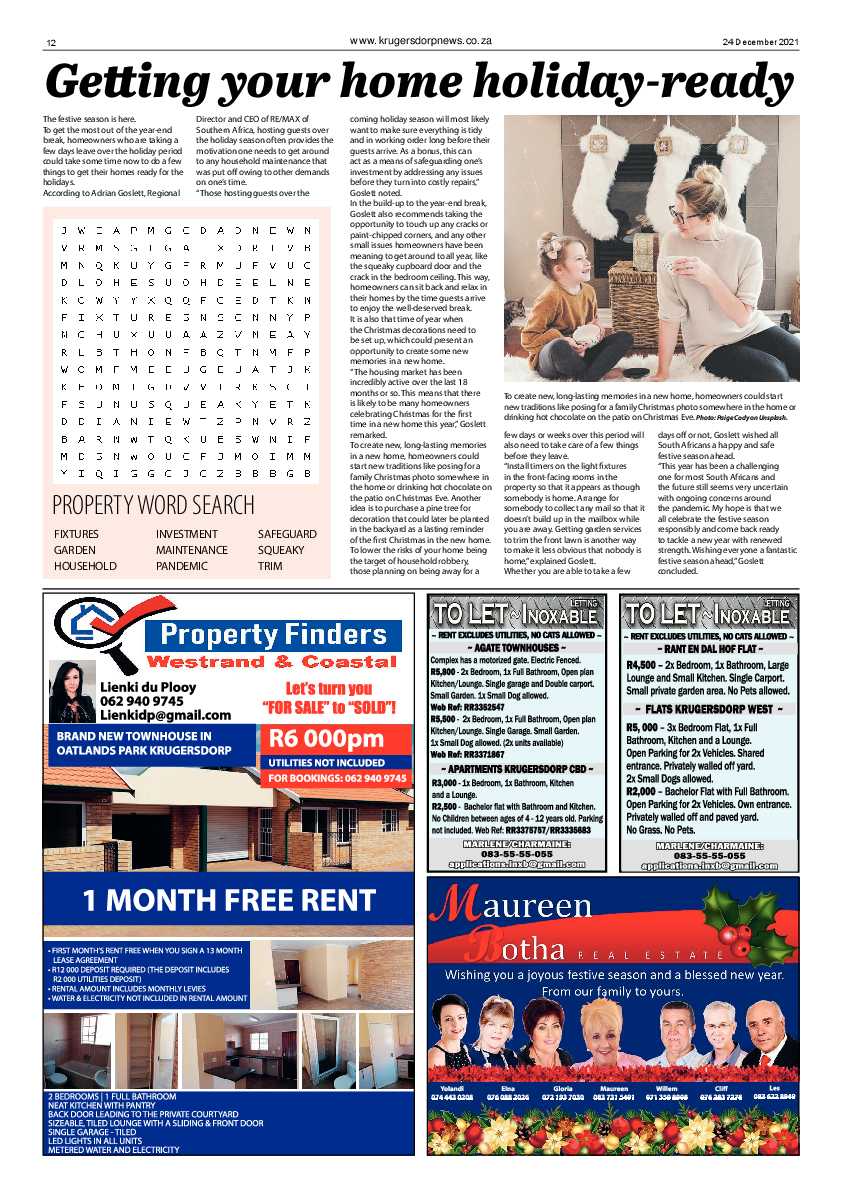 Krugersdorp News 24 December 2021 page 12