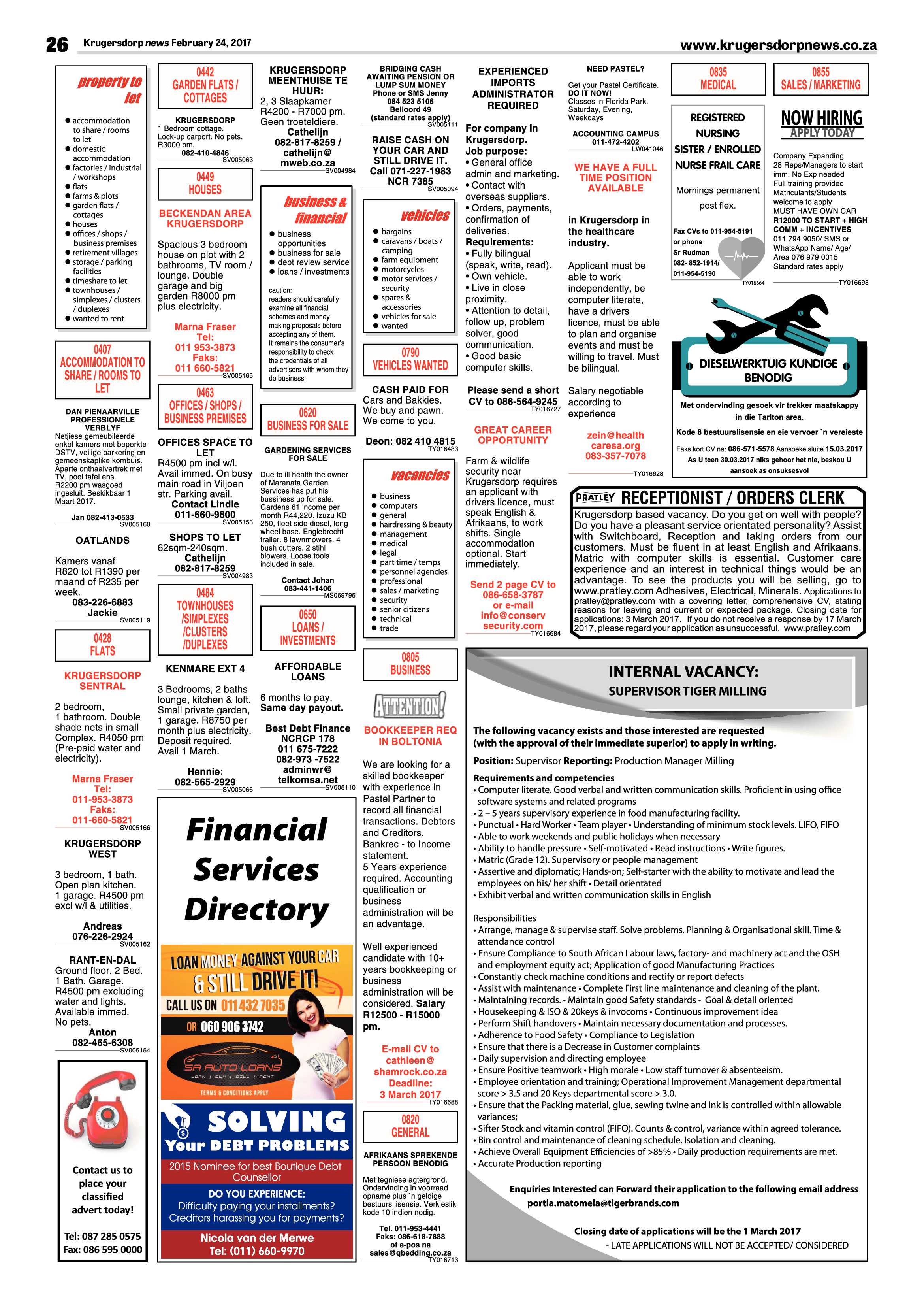 Krugersdorp News 24 February 2017 page 26