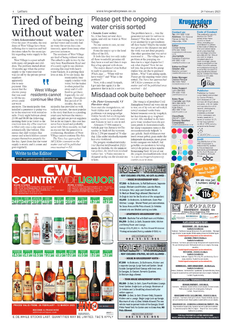 Krugersdorp News 24 February 2023 page 4