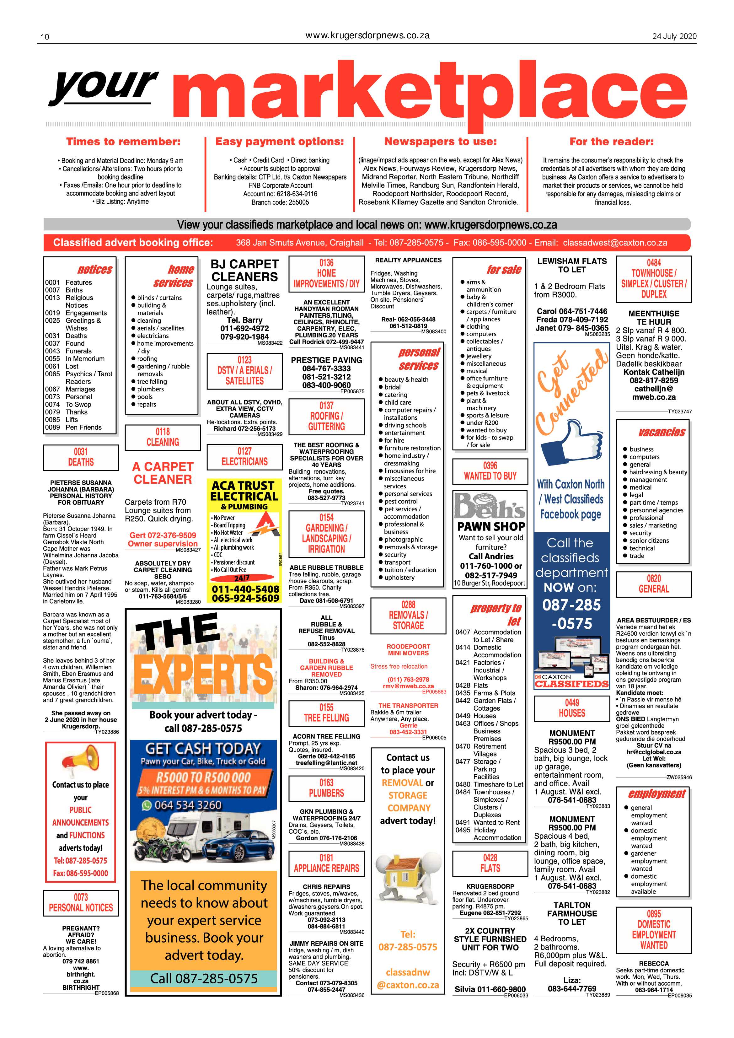 Krugersdorp News 24 July 2020 page 10