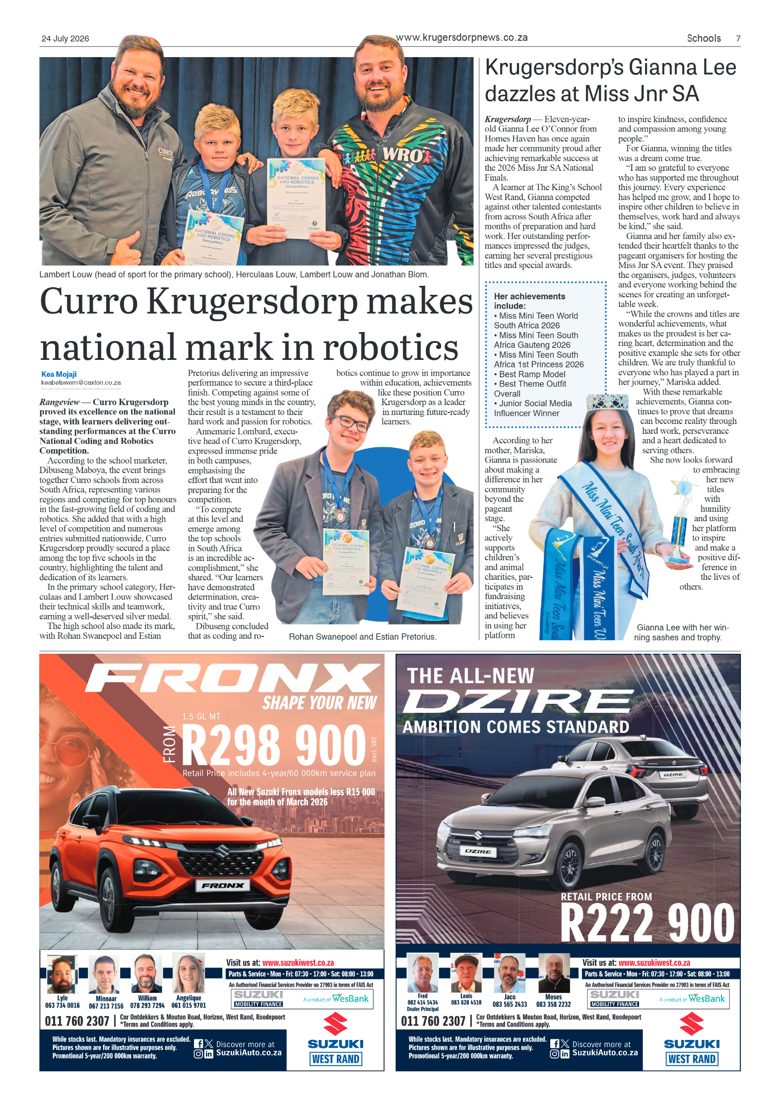 Krugersdorp News 24 July 2026 page 7