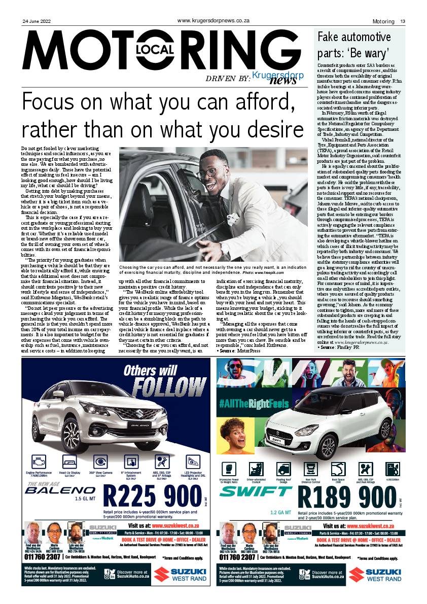 Krugersdorp News 24 June 2022 page 13