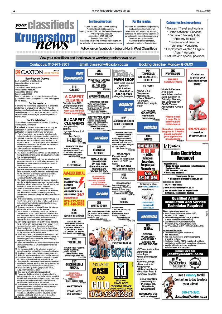 Krugersdorp News 24 June 2022 page 14