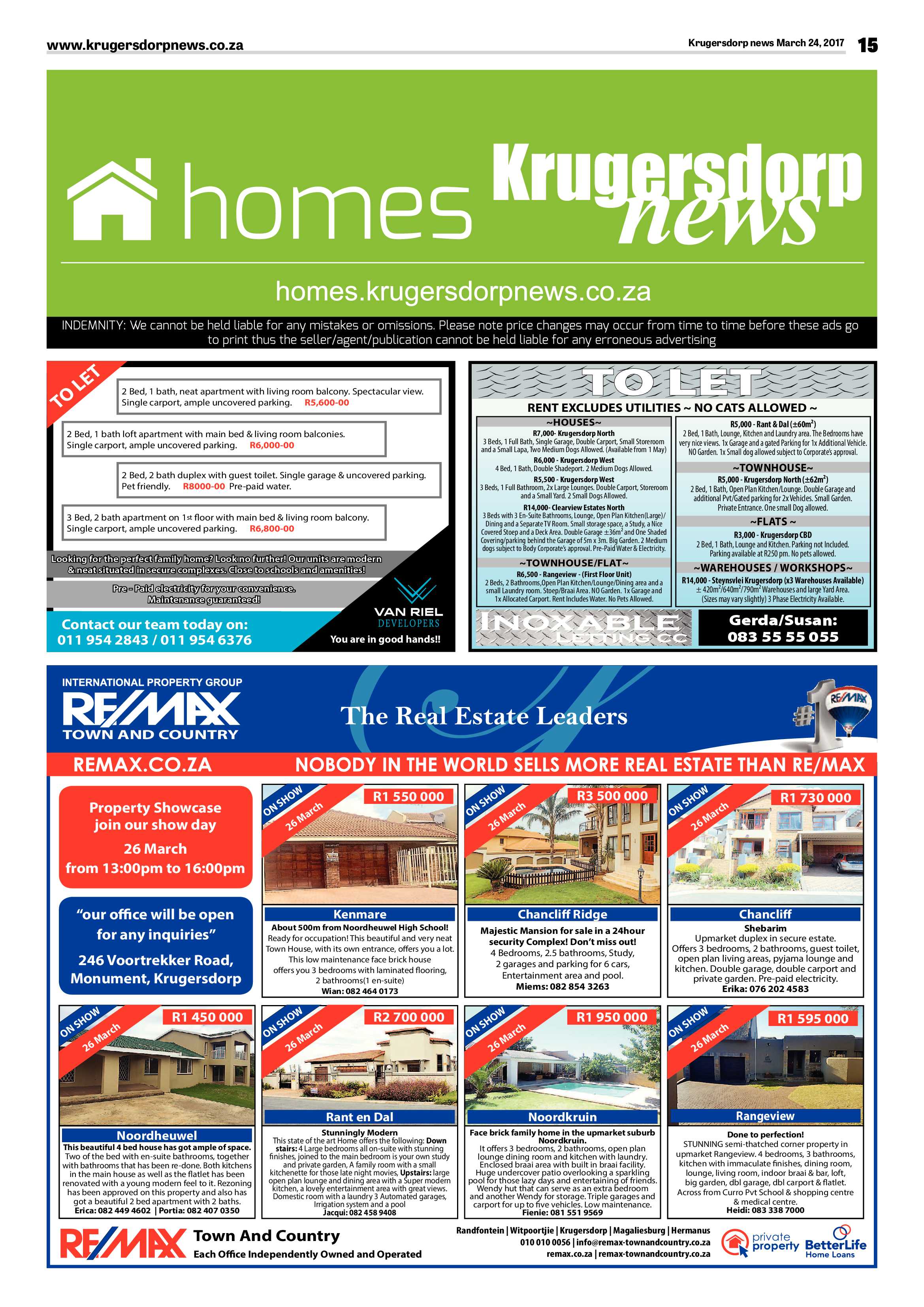 Krugersdorp News 24 March 2017 page 15