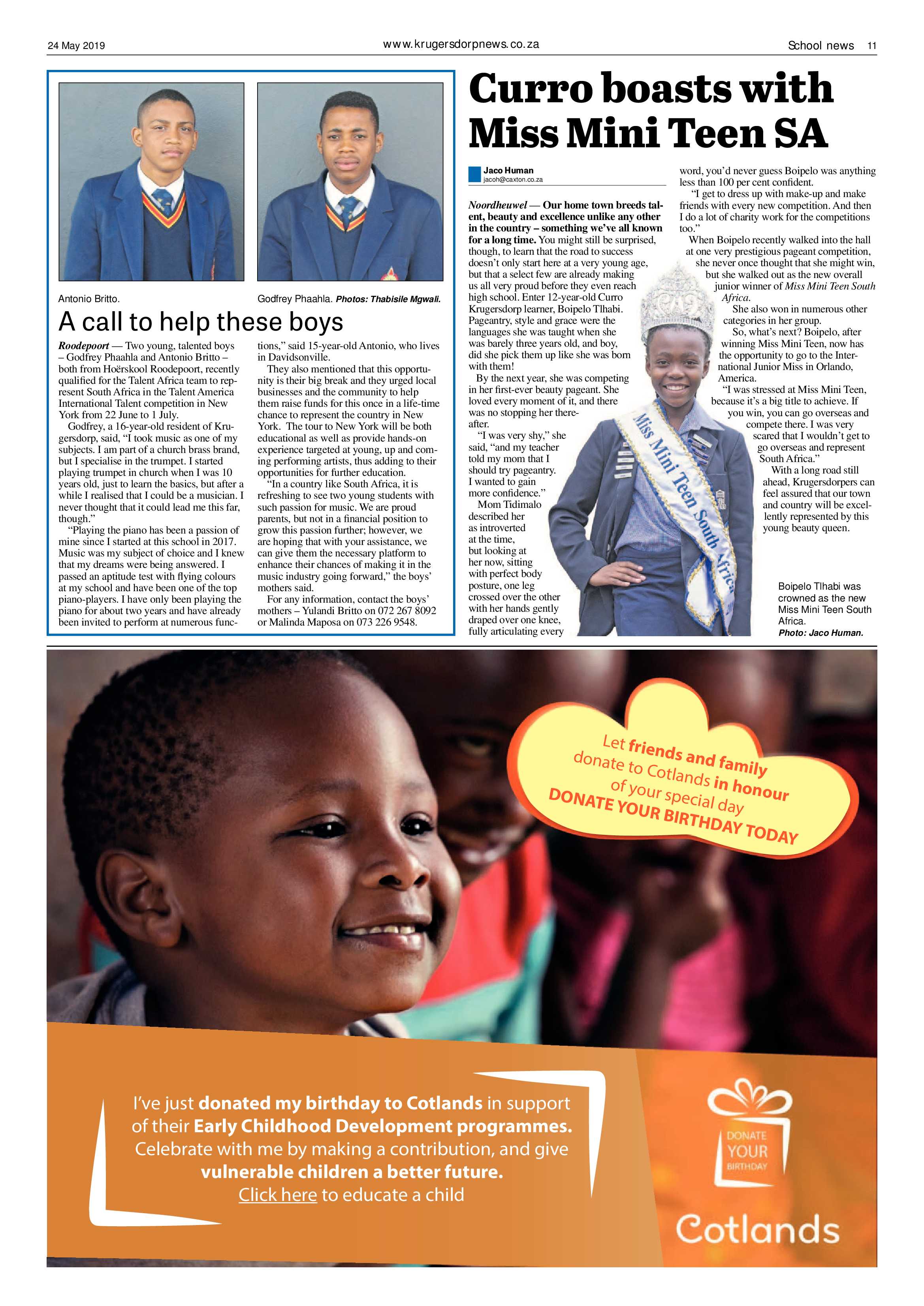 Krugersdorp News 24 May 2019 page 11