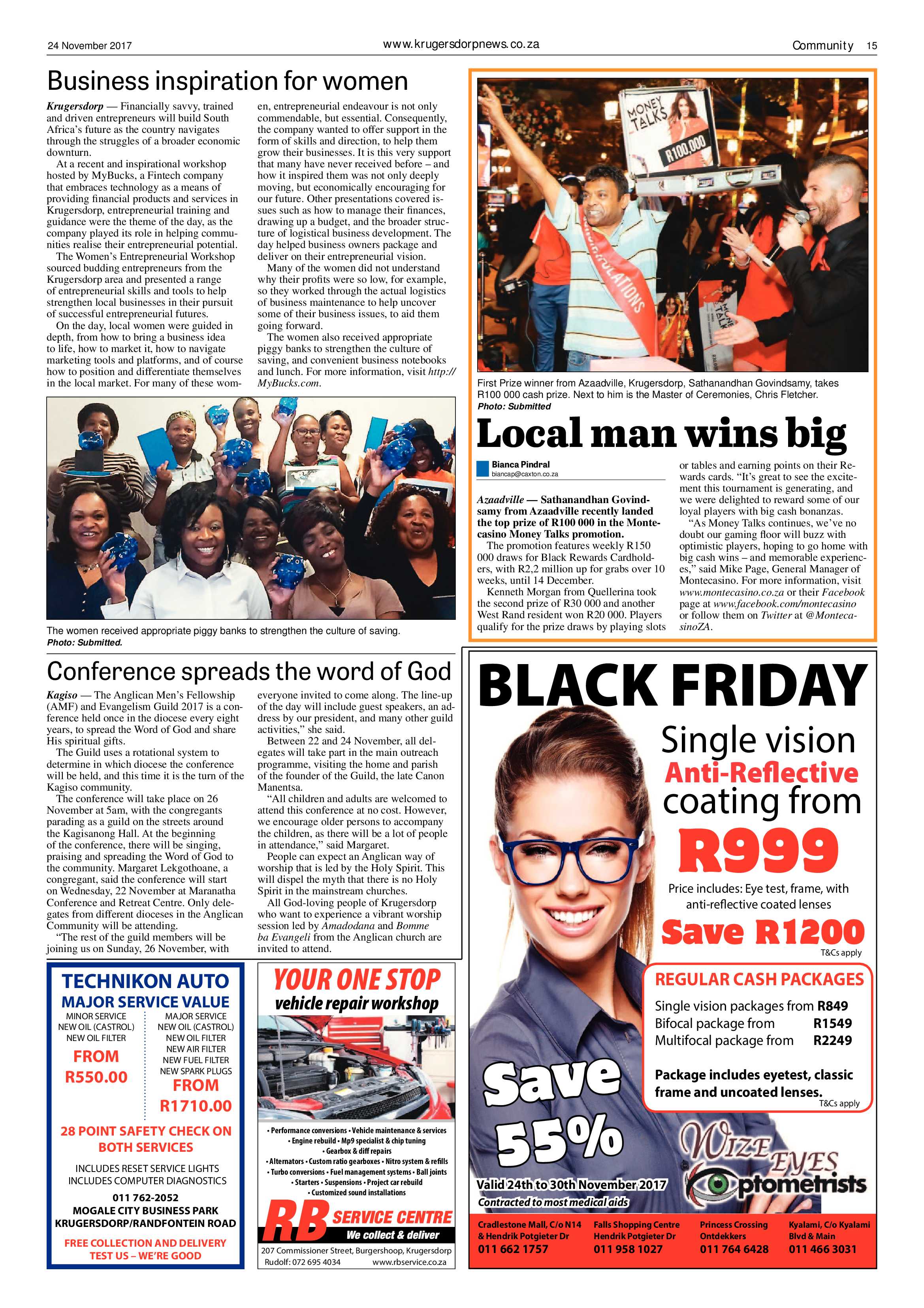 Krugersdorp News 24 November 2017 page 15