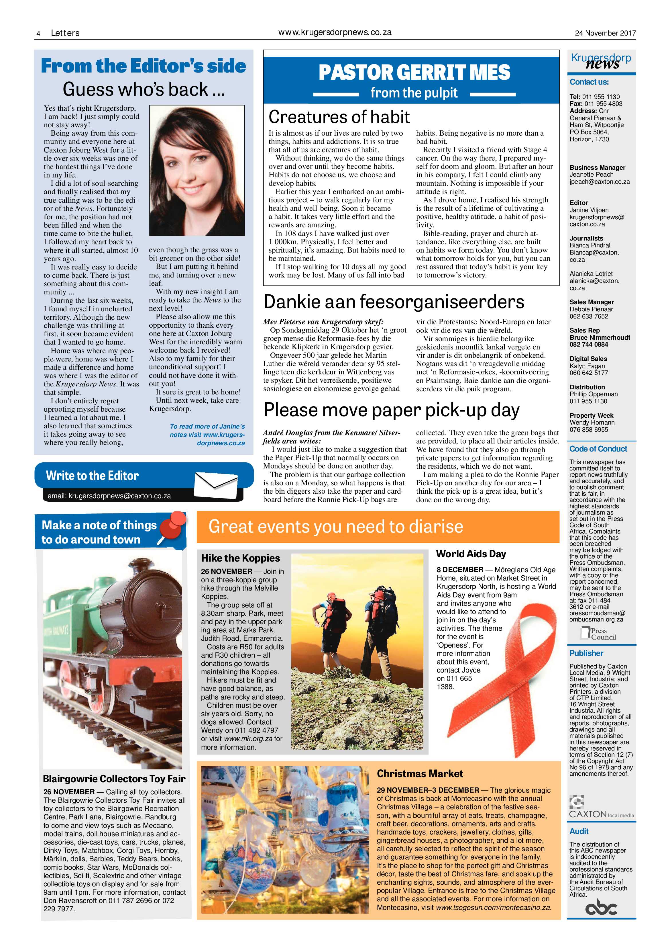 Krugersdorp News 24 November 2017 page 4