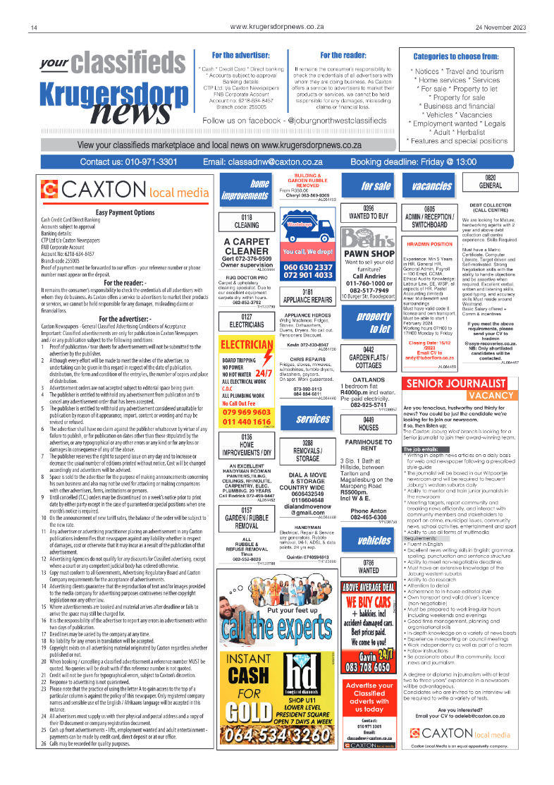 Krugersdorp News 24 November 2023 page 14