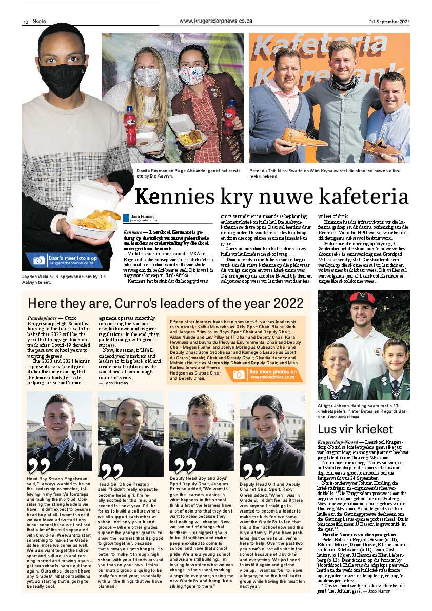 Krugersdorp News 24 September 2021 page 10