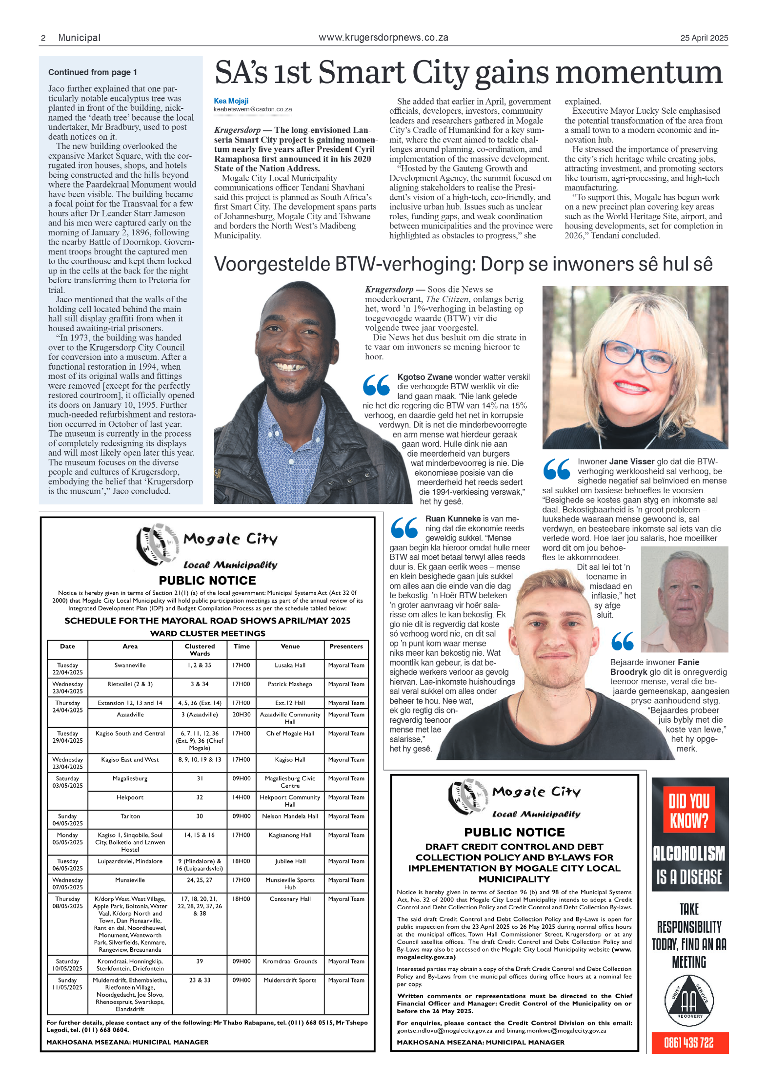 Krugersdorp News 25 April 2025 page 2