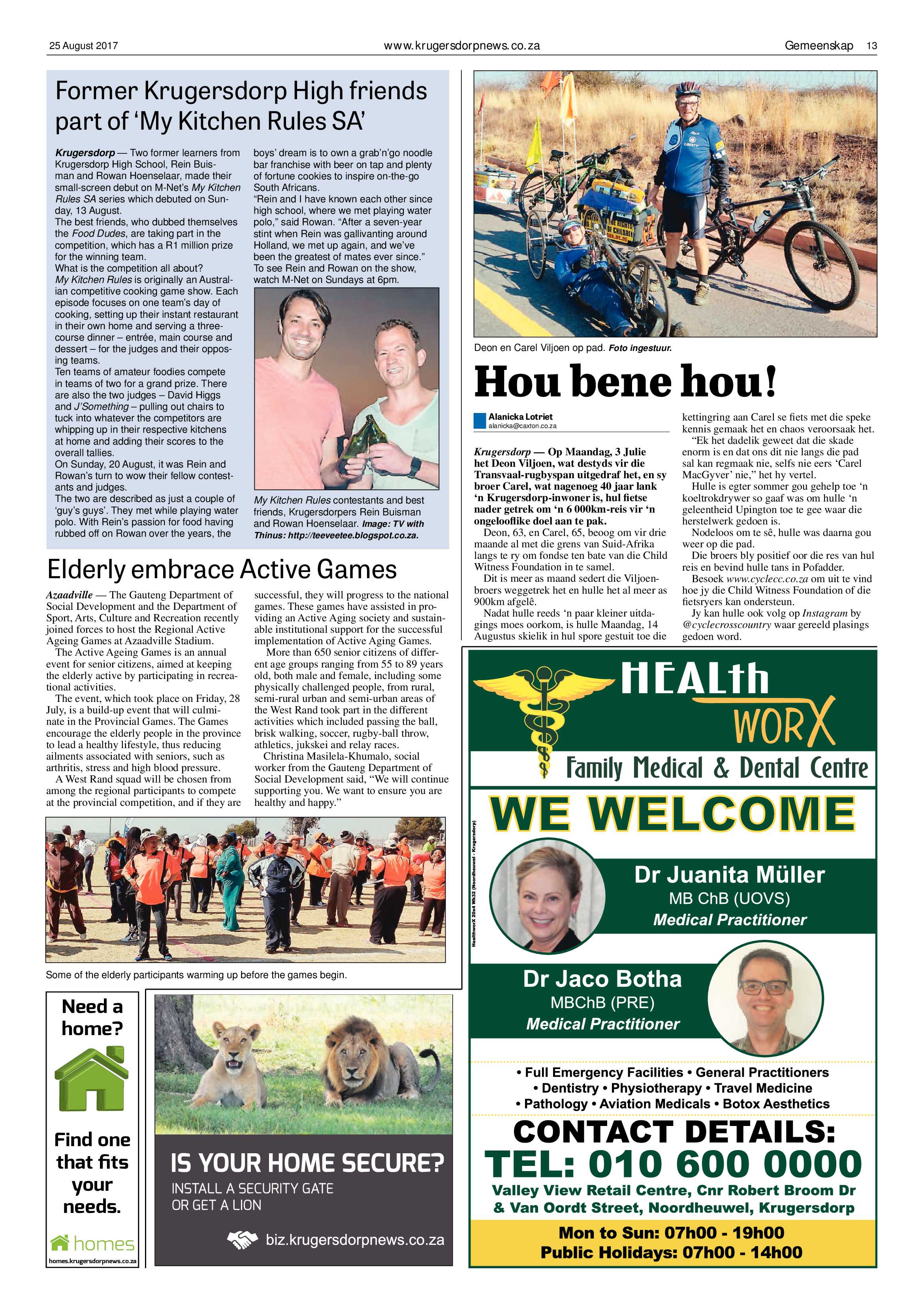 Krugersdorp News 25 August 2017 page 13