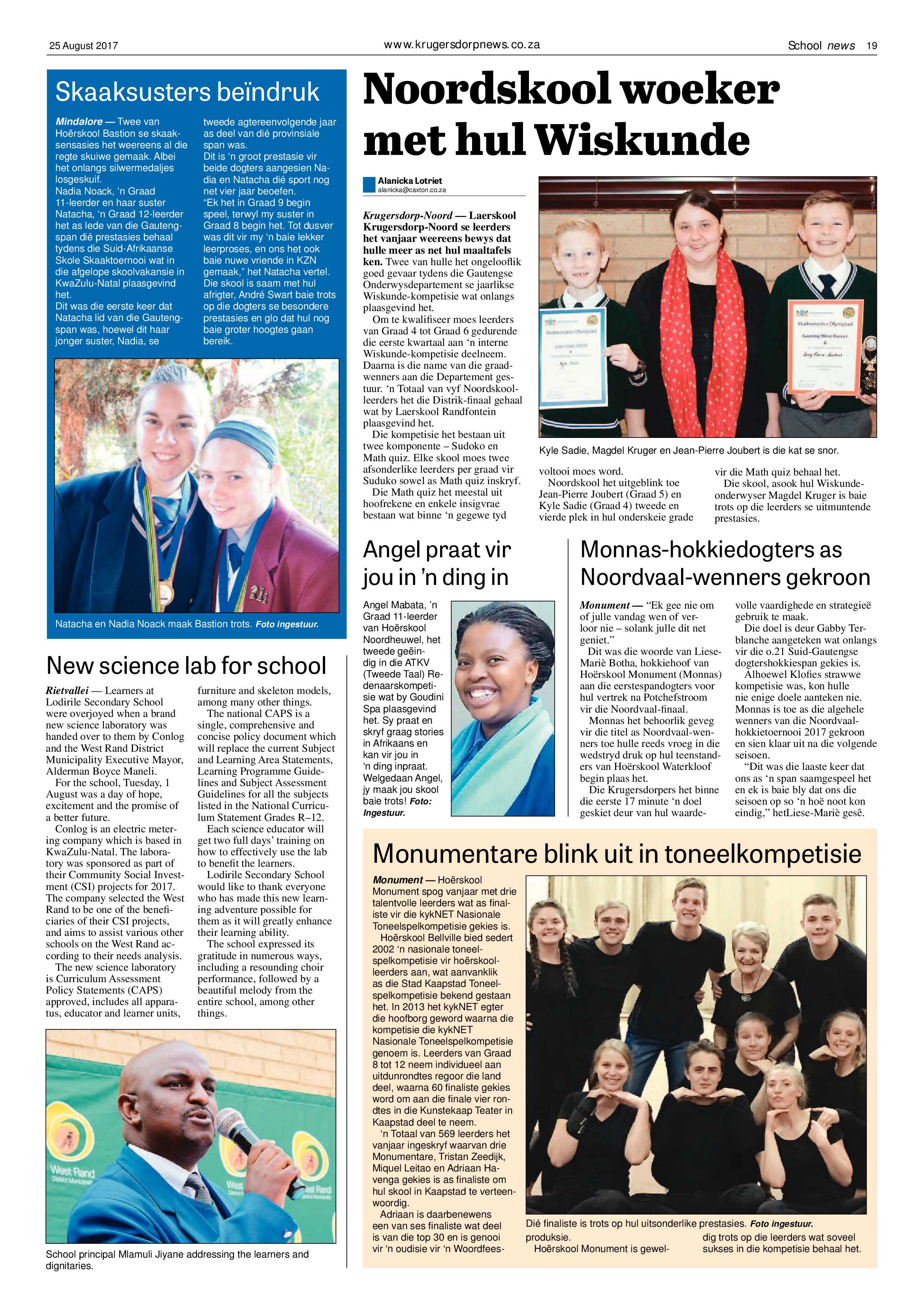 Krugersdorp News 25 August 2017 page 19