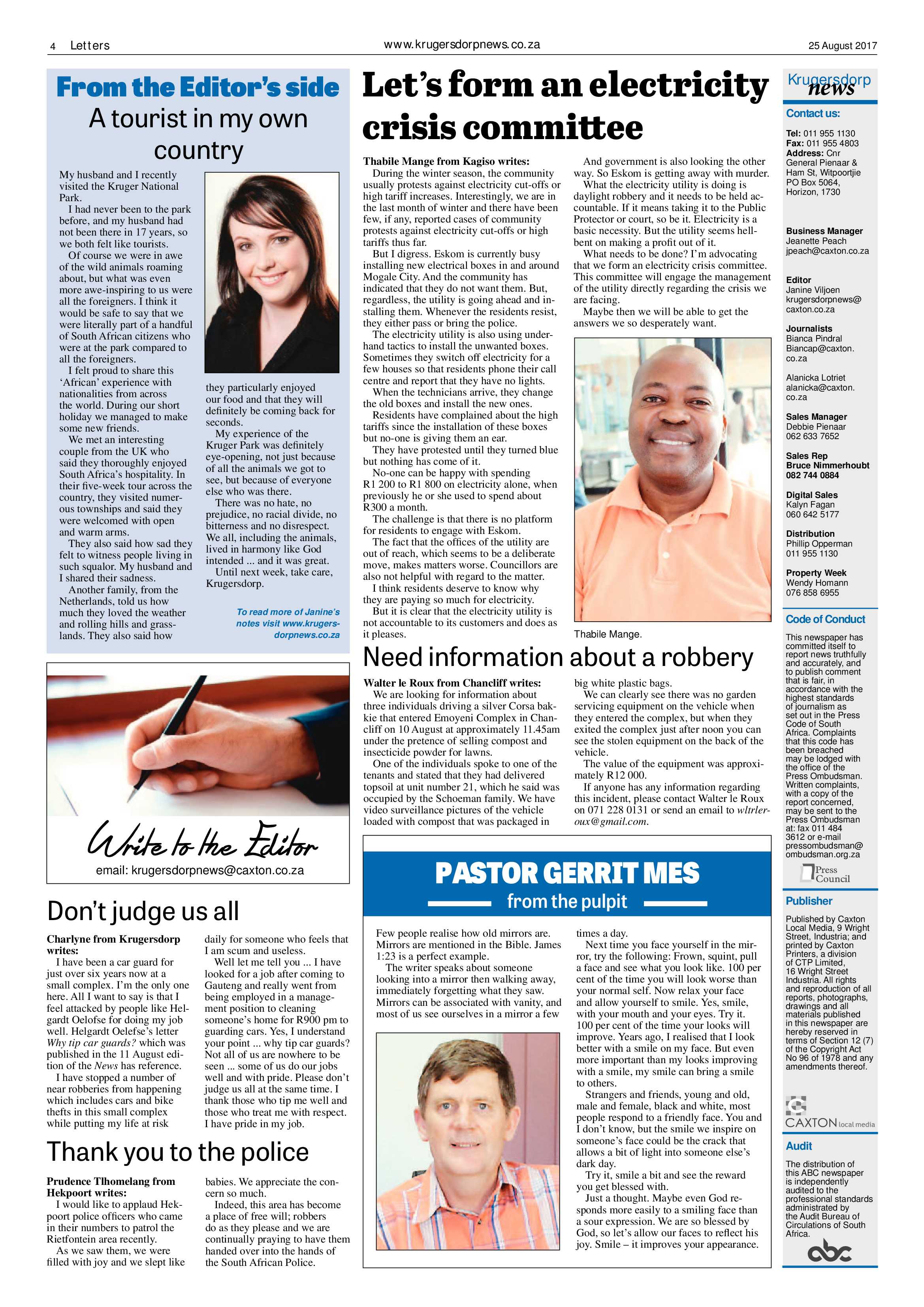 Krugersdorp News 25 August 2017 page 4