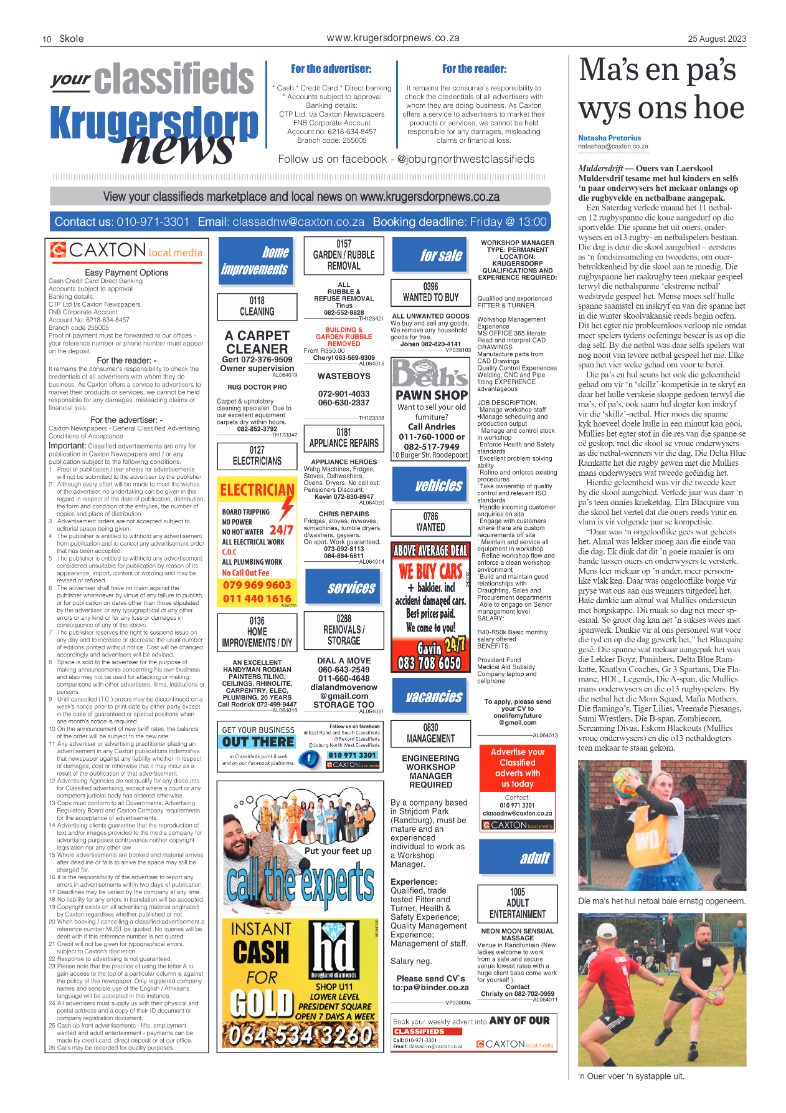 Krugersdorp News 25 August 2023 page 10