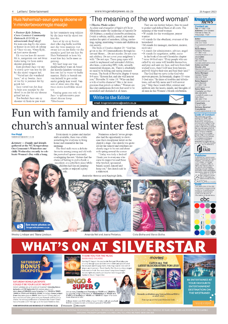 Krugersdorp News 25 August 2023 page 4