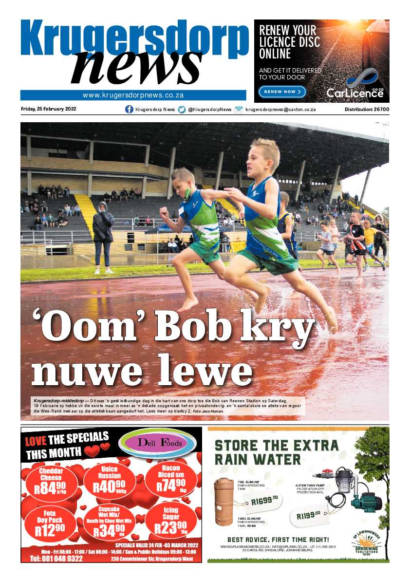 Krugersdorp News 25 February 2022 page 1