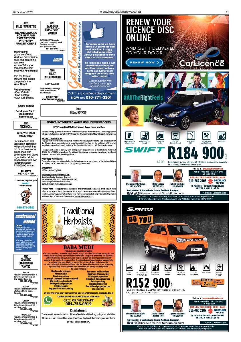 Krugersdorp News 25 February 2022 page 11