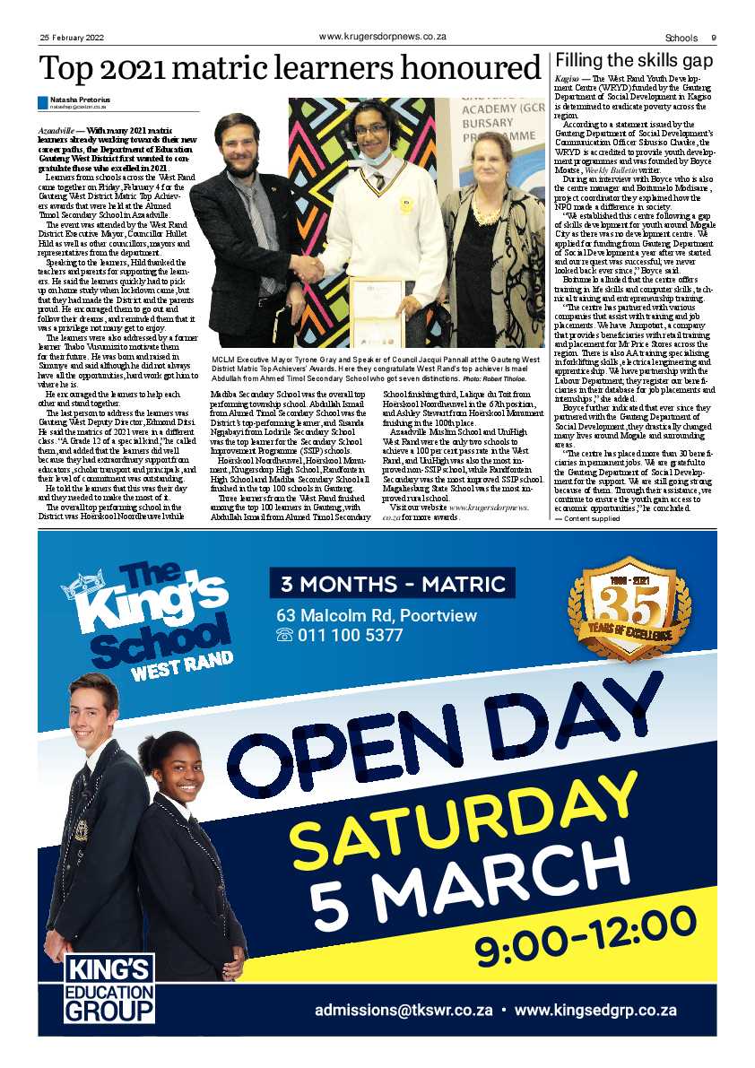 Krugersdorp News 25 February 2022 page 9