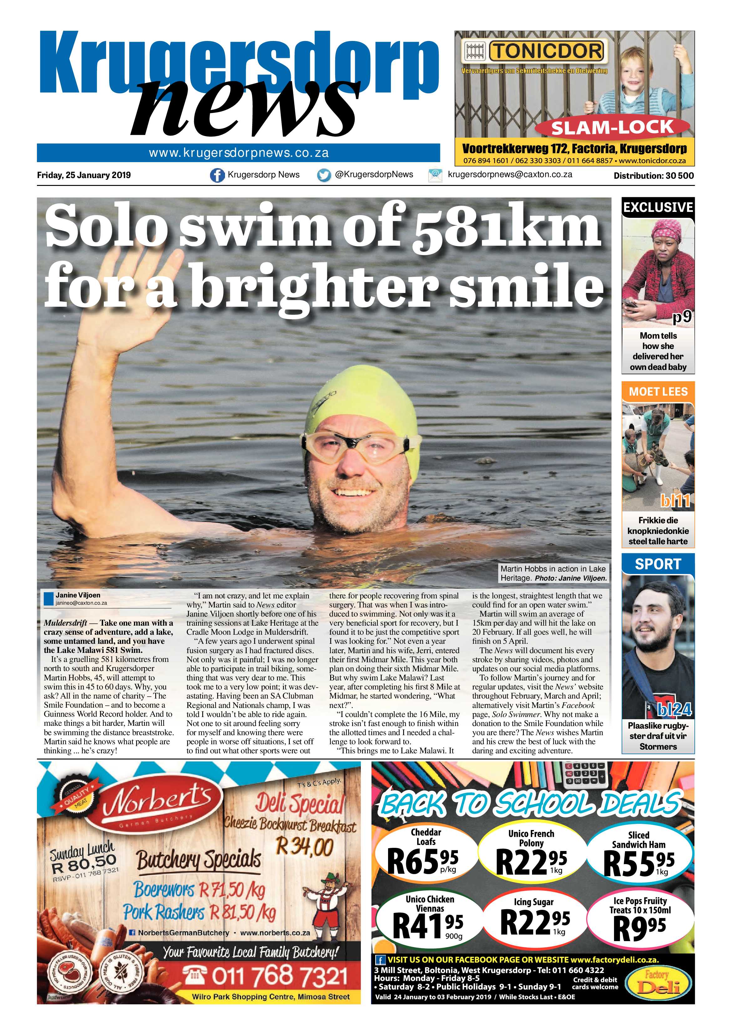 Krugersdorp News 25 January 2019 page 1