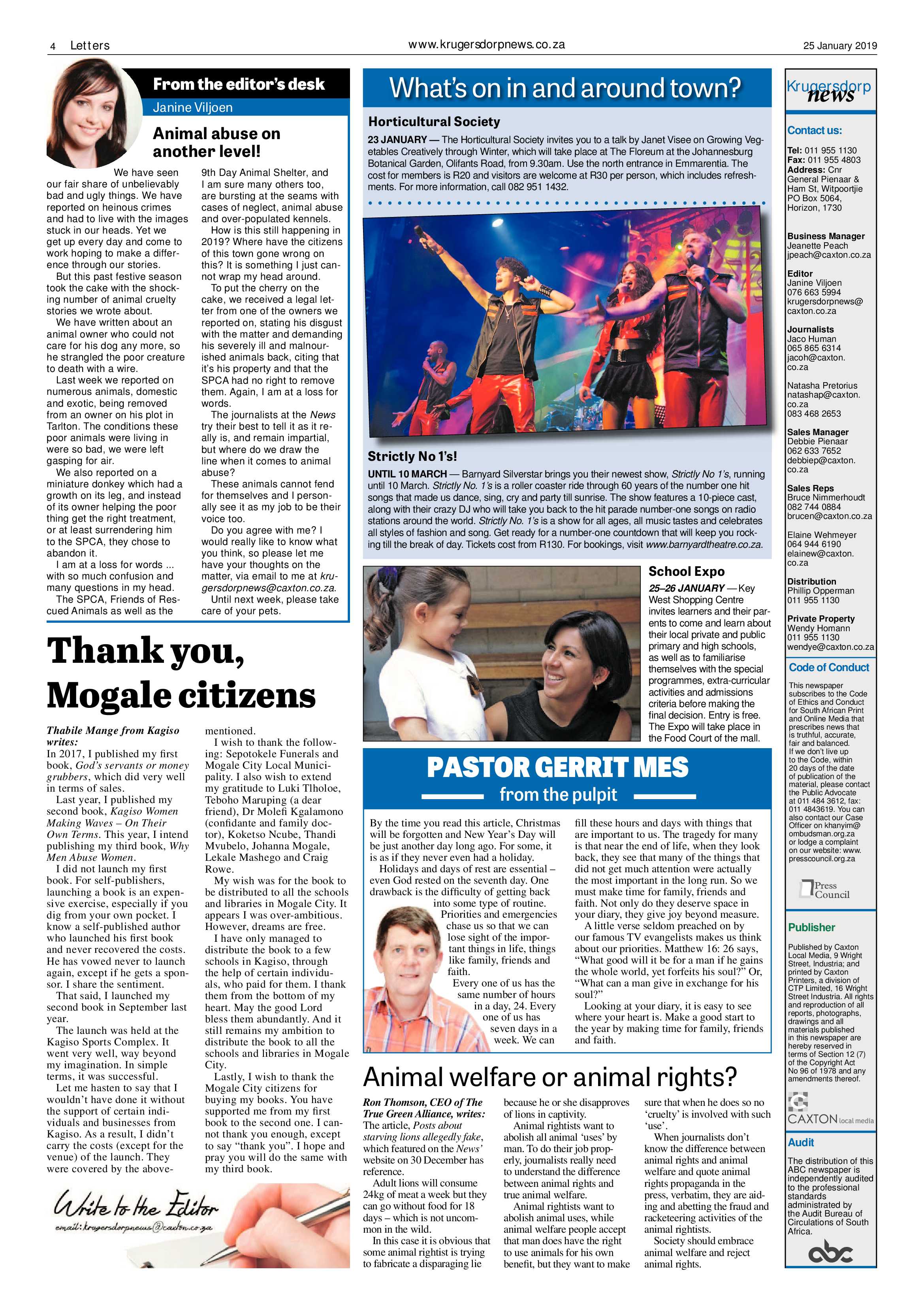 Krugersdorp News 25 January 2019 page 4