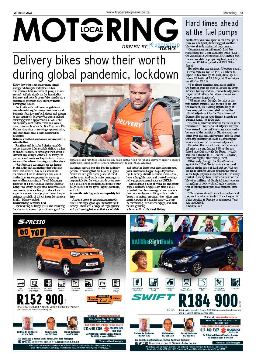 Krugersdorp News 25 March 2022 page 13
