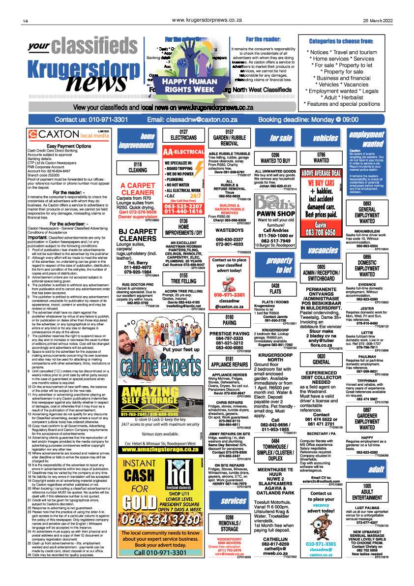 Krugersdorp News 25 March 2022 page 14