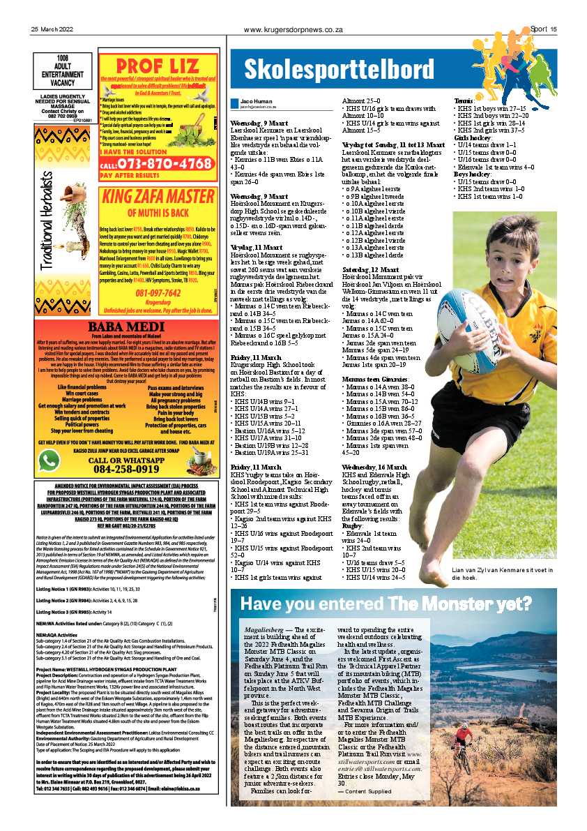 Krugersdorp News 25 March 2022 page 15