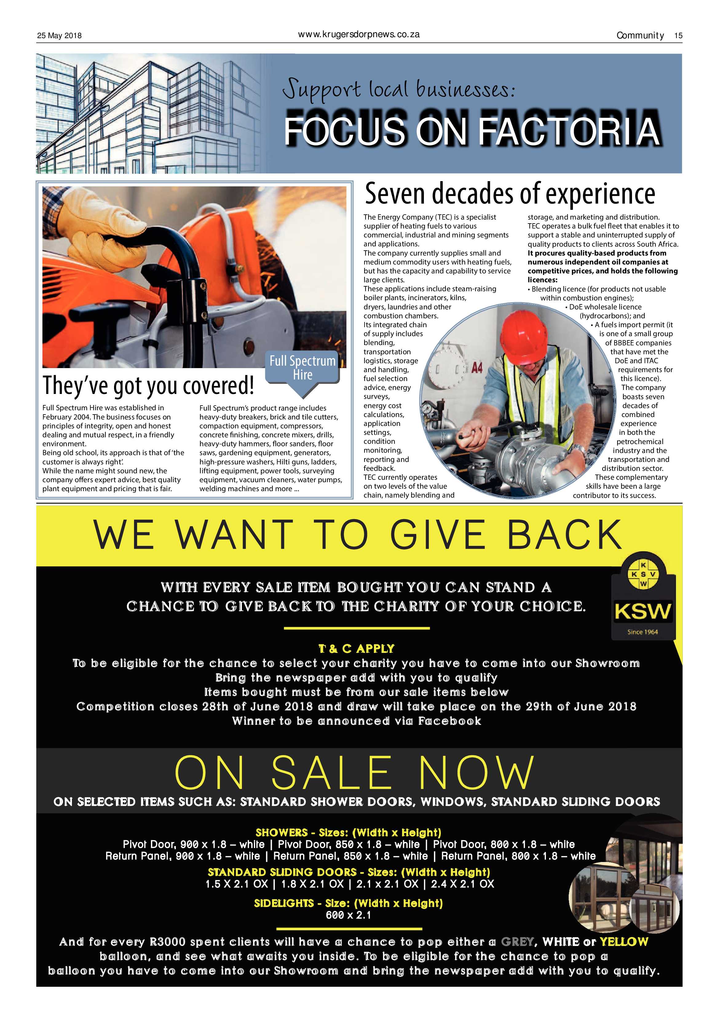 Krugersdorp News 25 May 2018 page 15