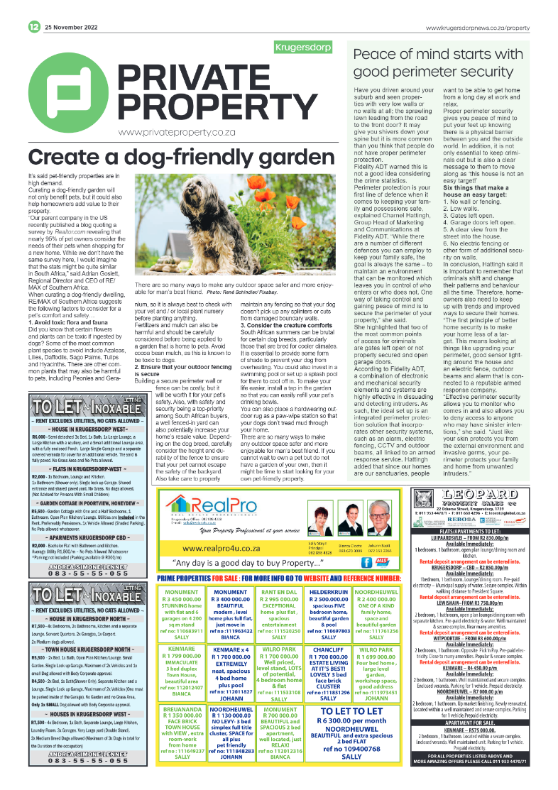 Krugersdorp News 25 November 2022 page 12