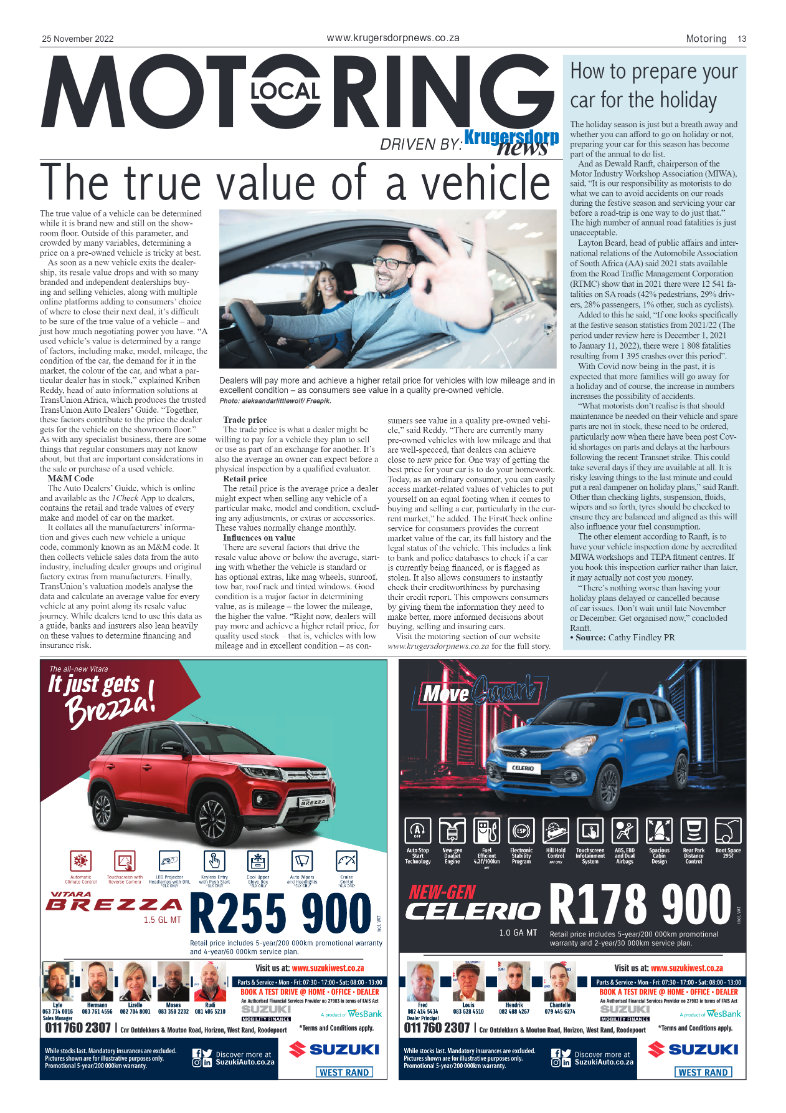 Krugersdorp News 25 November 2022 page 13
