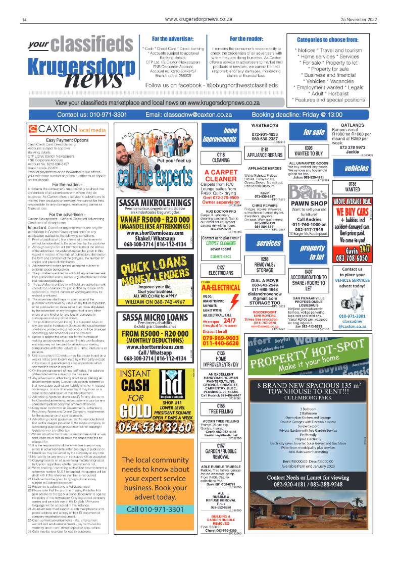 Krugersdorp News 25 November 2022 page 14