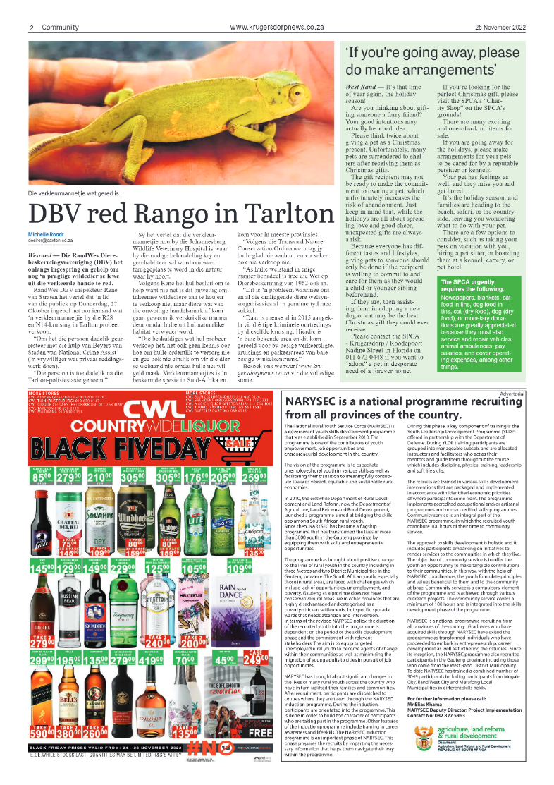 Krugersdorp News 25 November 2022 page 2