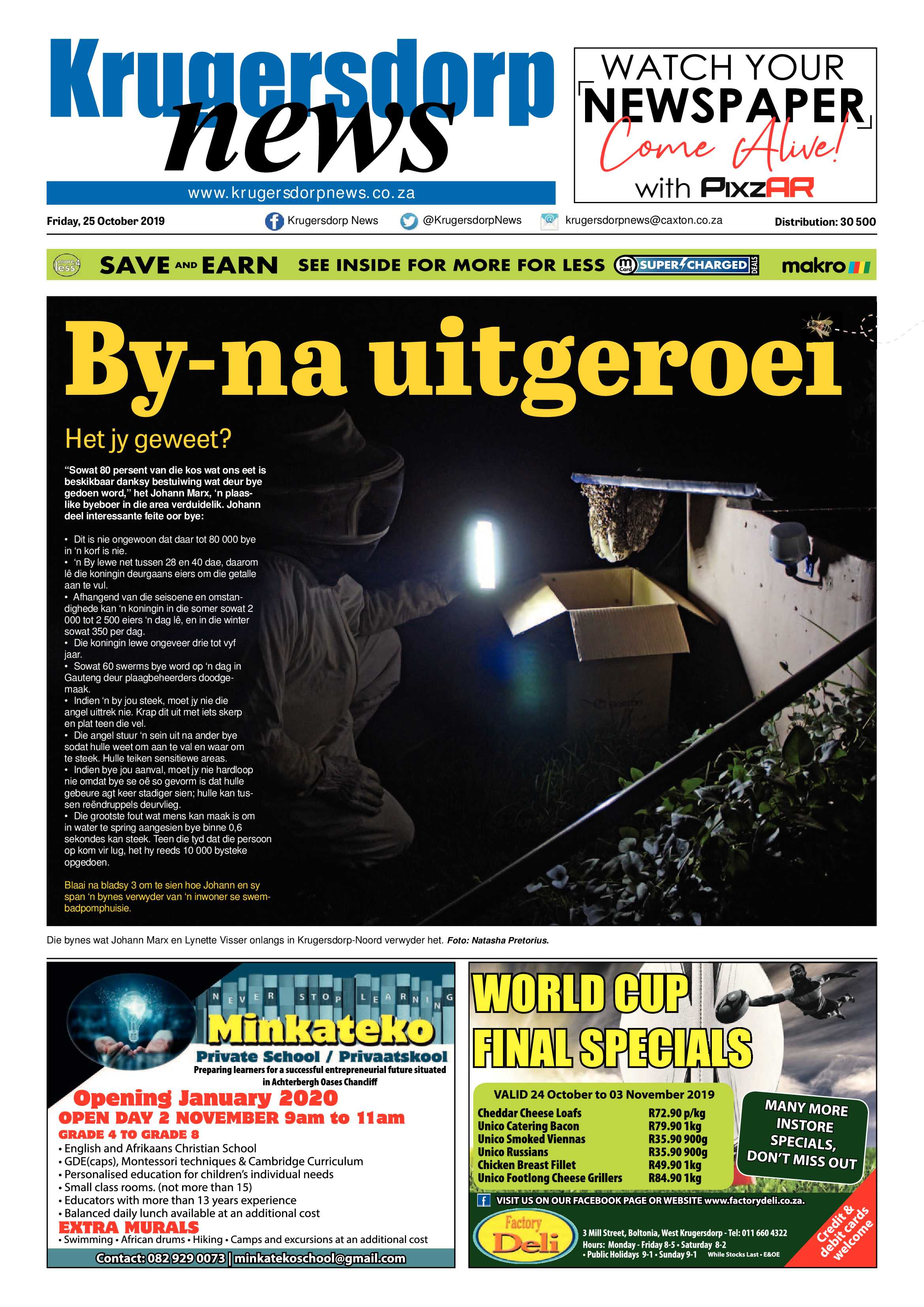Krugersdorp News 25 October 2019 page 1