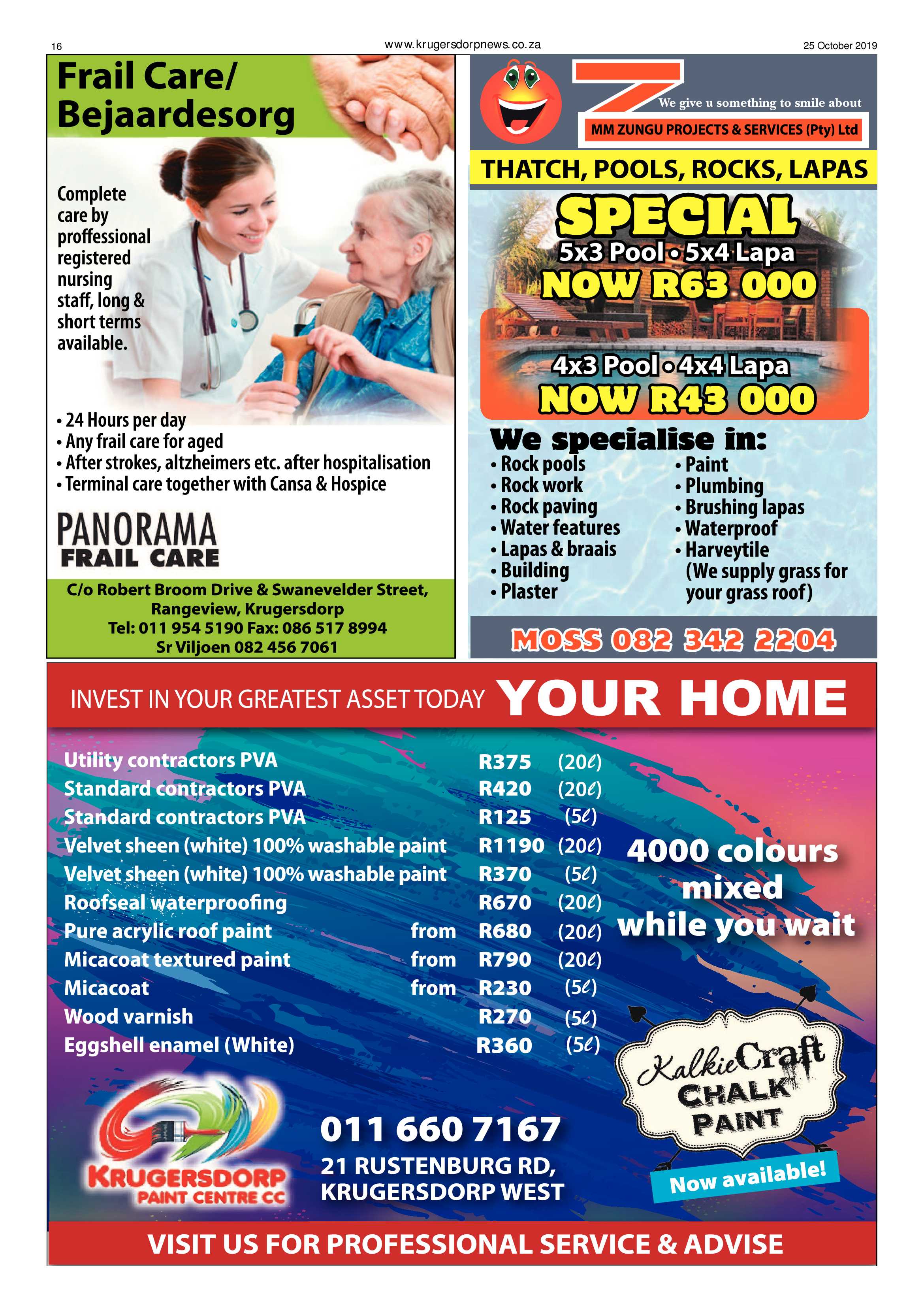 Krugersdorp News 25 October 2019 page 16
