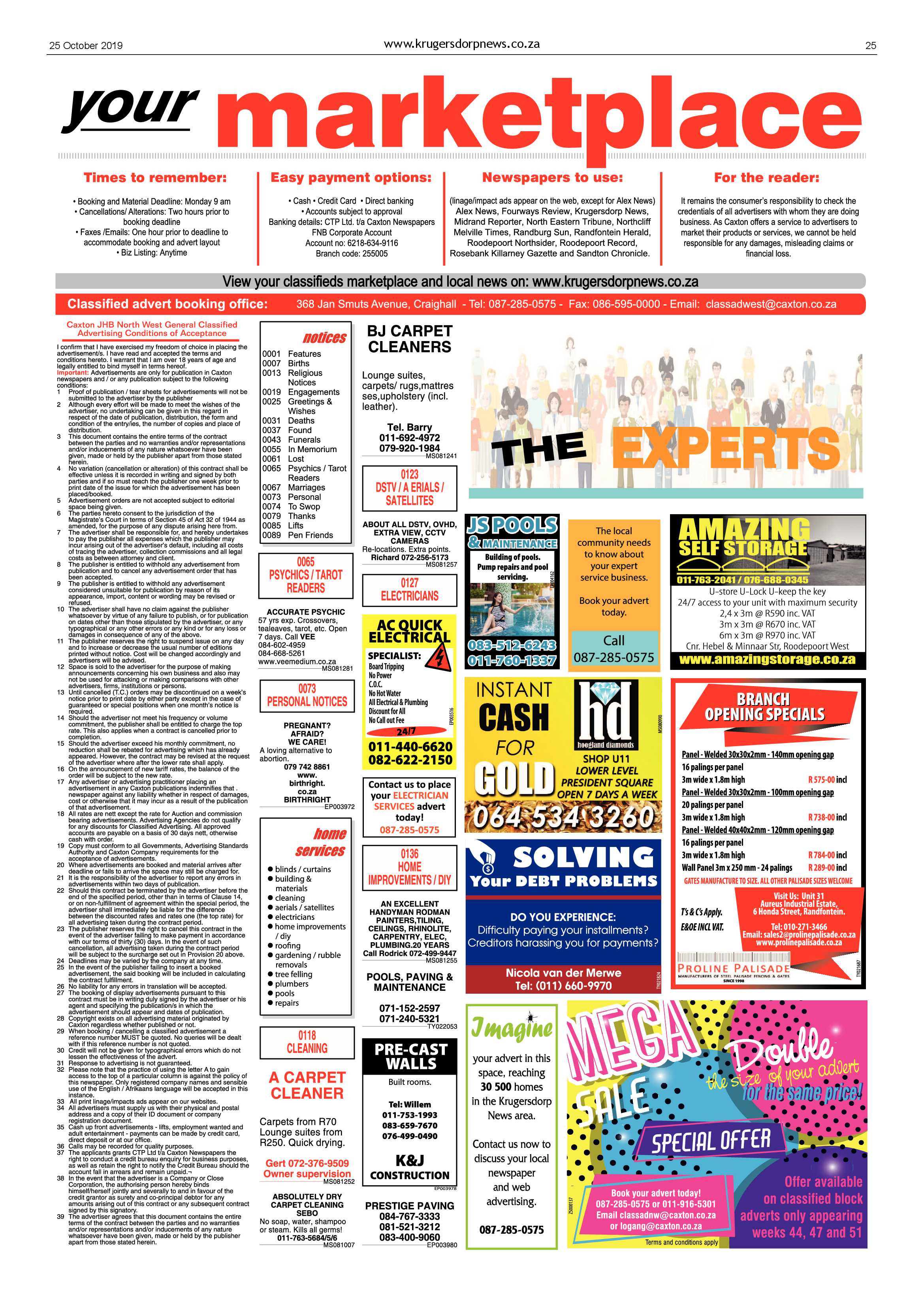Krugersdorp News 25 October 2019 page 25